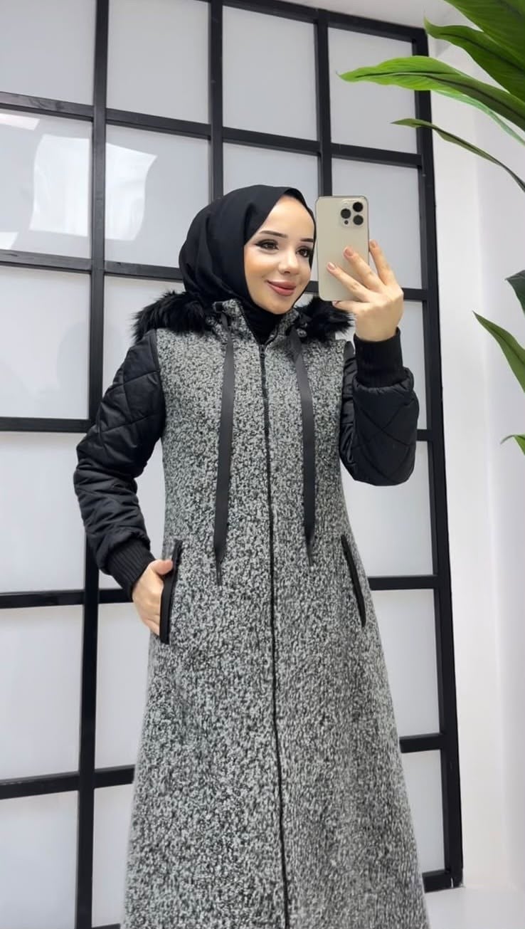 ÖNÜ PELUŞLU KAŞE / Gri