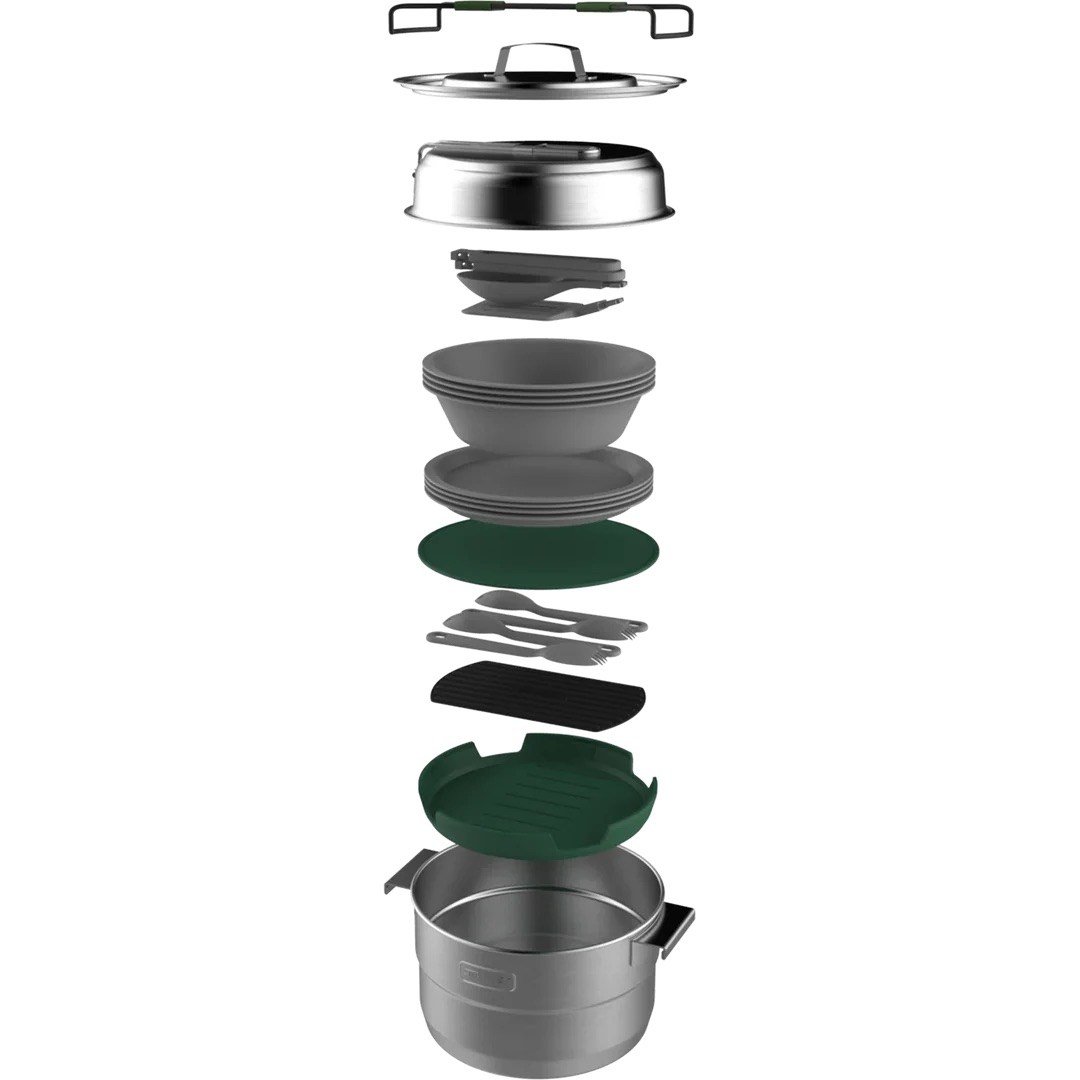 Stanley Adventure Çelik Kamp Pişirme Seti (21 Parça Set) 3.5 LT - Stainless Steel