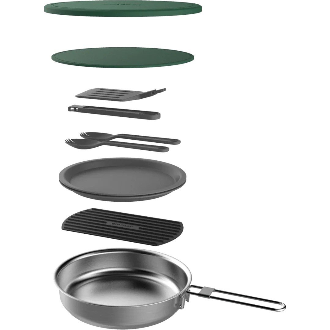 Stanley Adventure Çelik Kızartma Tava/Pişirme Seti (9 Parça) 0.94 Lt - Stainless Steel