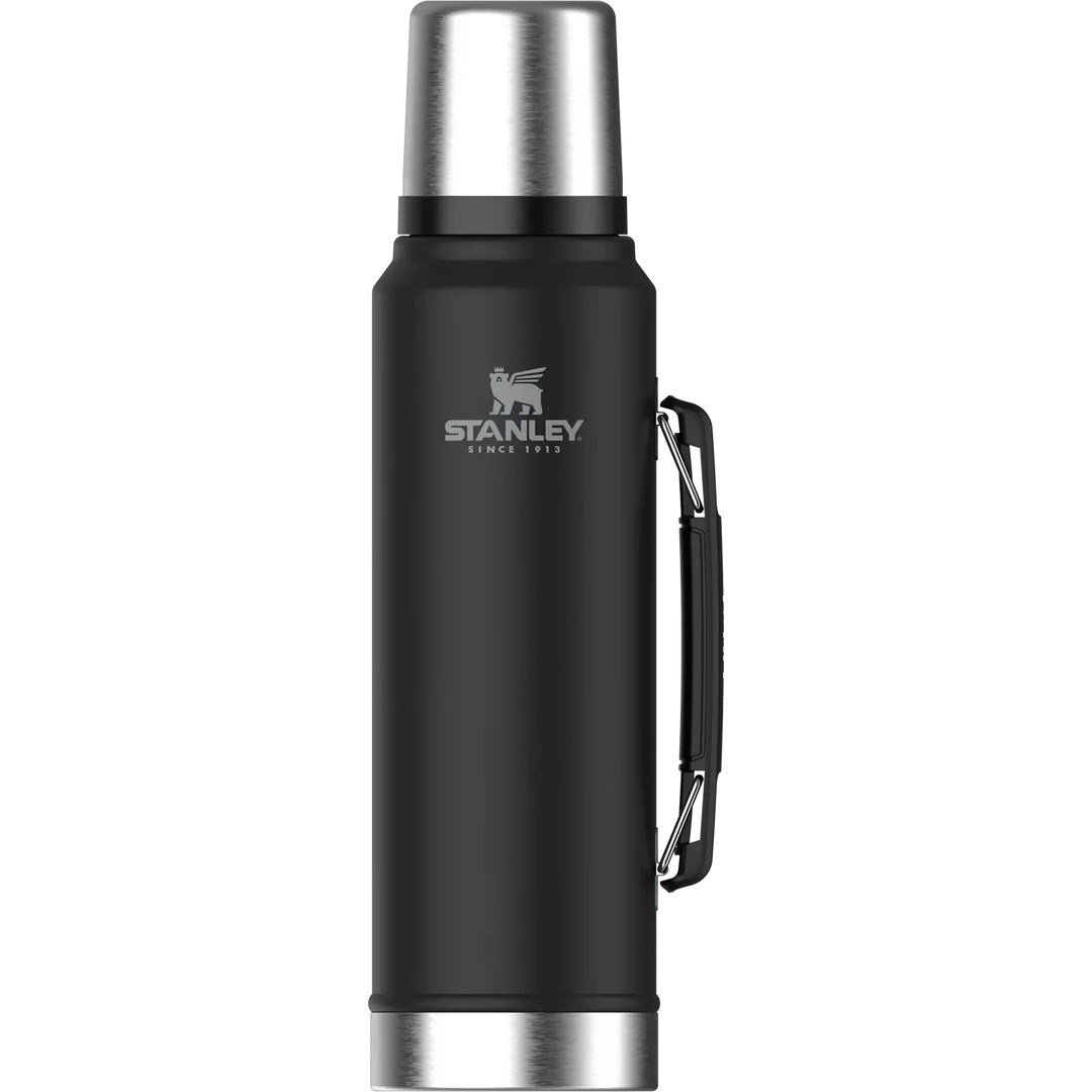 Stanley Klasik Vakumlu Çelik Termos 1 Lt Siyah - Matte Black Pebble