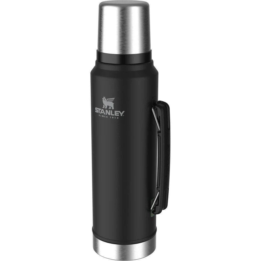 Stanley Klasik Vakumlu Çelik Termos 1 Lt Siyah - Matte Black Pebble