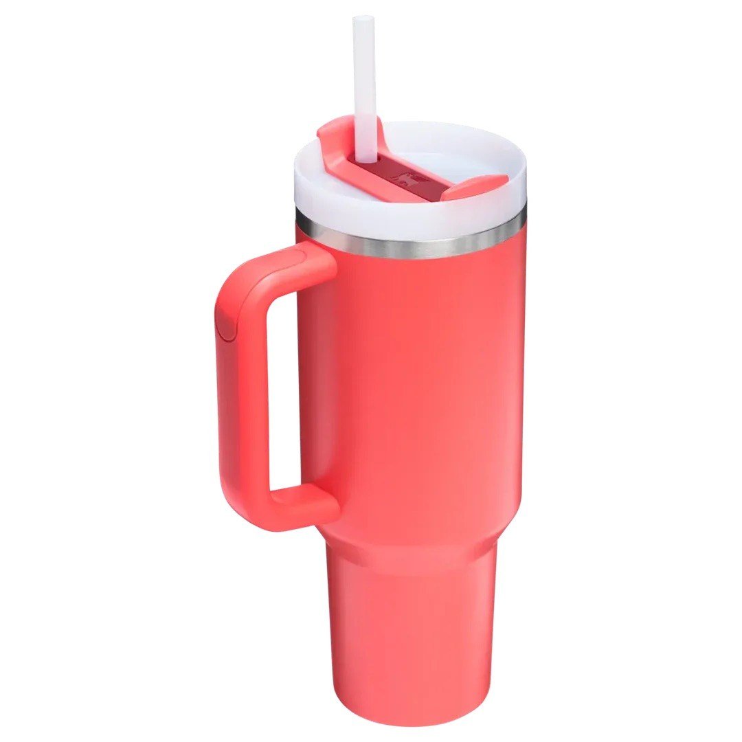 Stanley Quencher H2.O FlowState™ Tumbler Pipetli Termos | 1.18L Mercan - Hot Coral