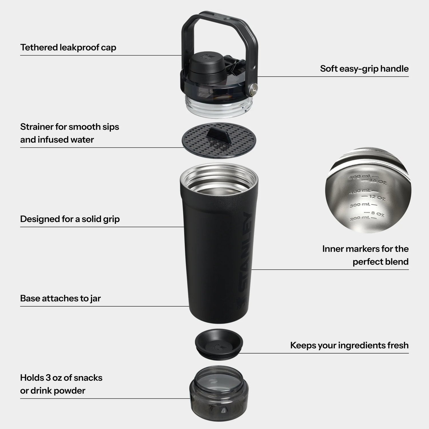 Stanley The Activate Shaker 0.6 LT Black 2.0