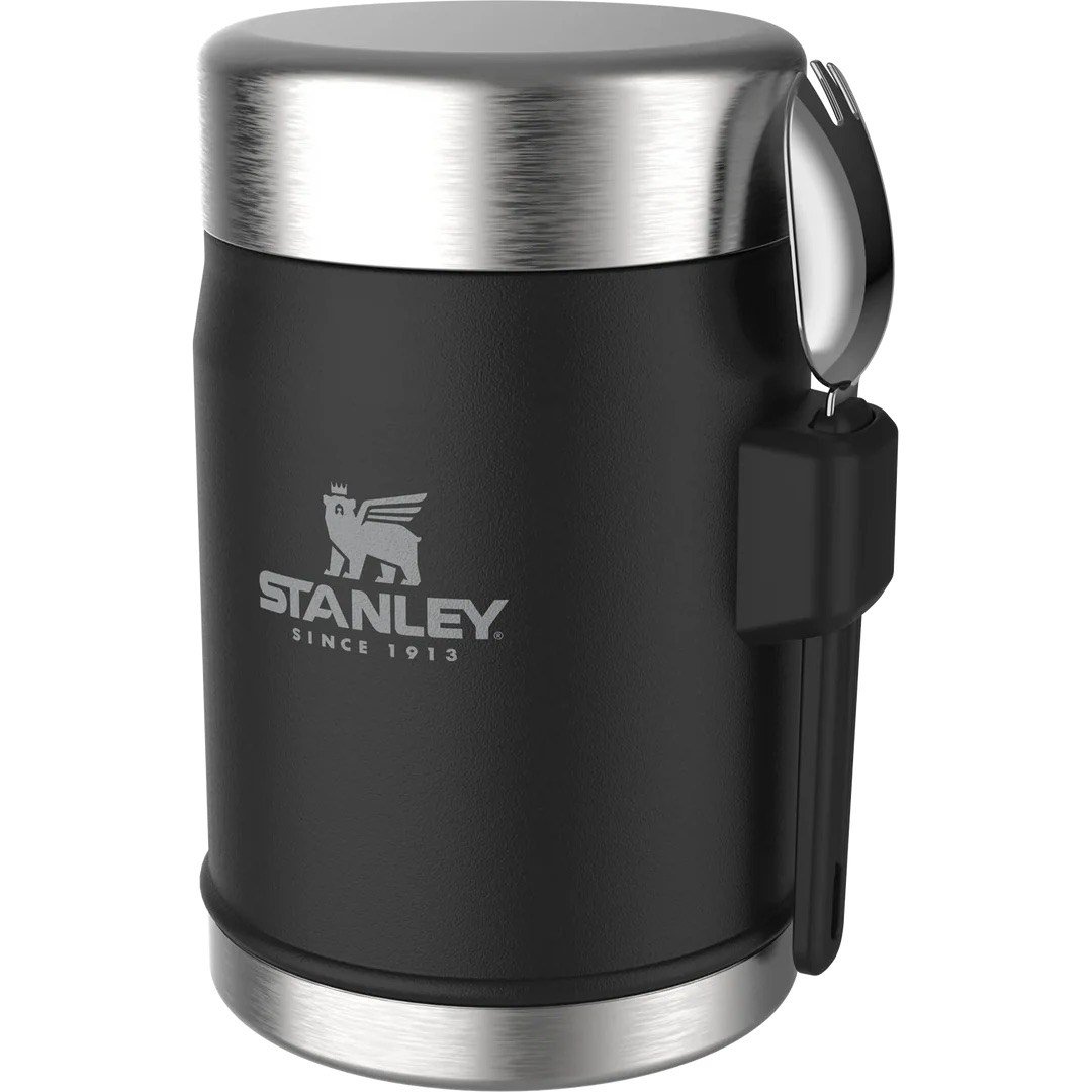 Stanley The Legendary Food Jar + Spork .4L / 14oz - Matte Black Pebble
