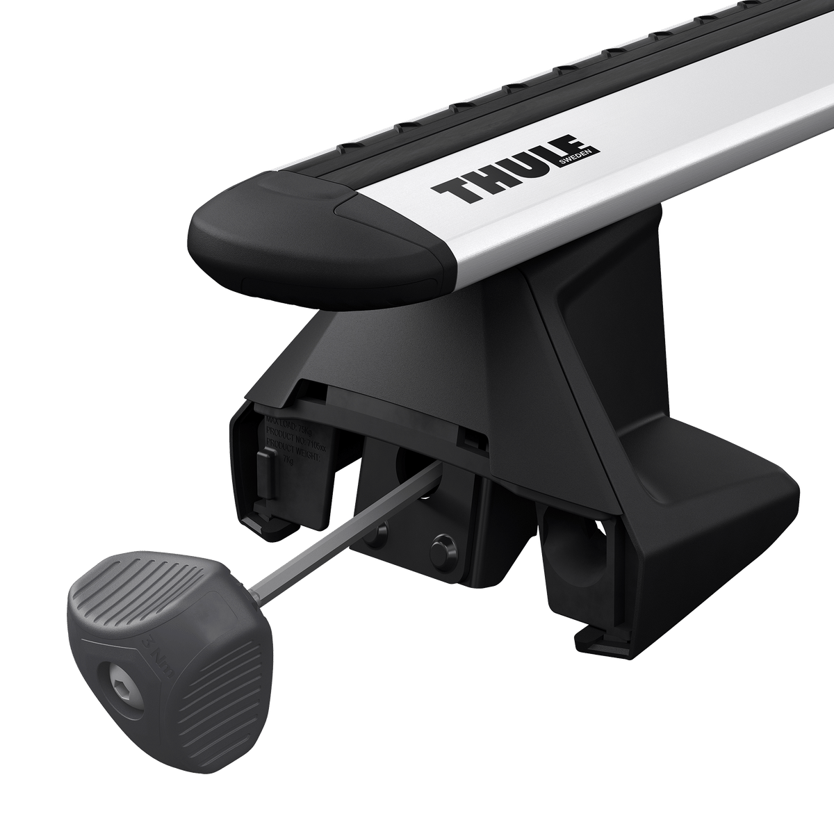 Thule Wingbar Evo Normal Tavanlı Araç Üzeri Taşıyıcı Sistem - Siyah Barlı