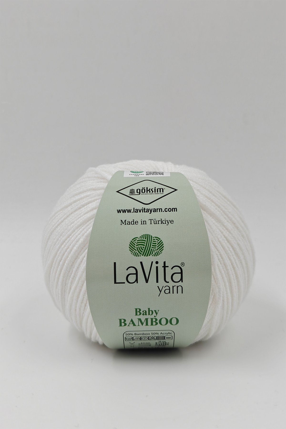 Baby Bamboo El Örgü İpi %50 Bambu %50 Akrilik 50gr (9501 OPTİK)