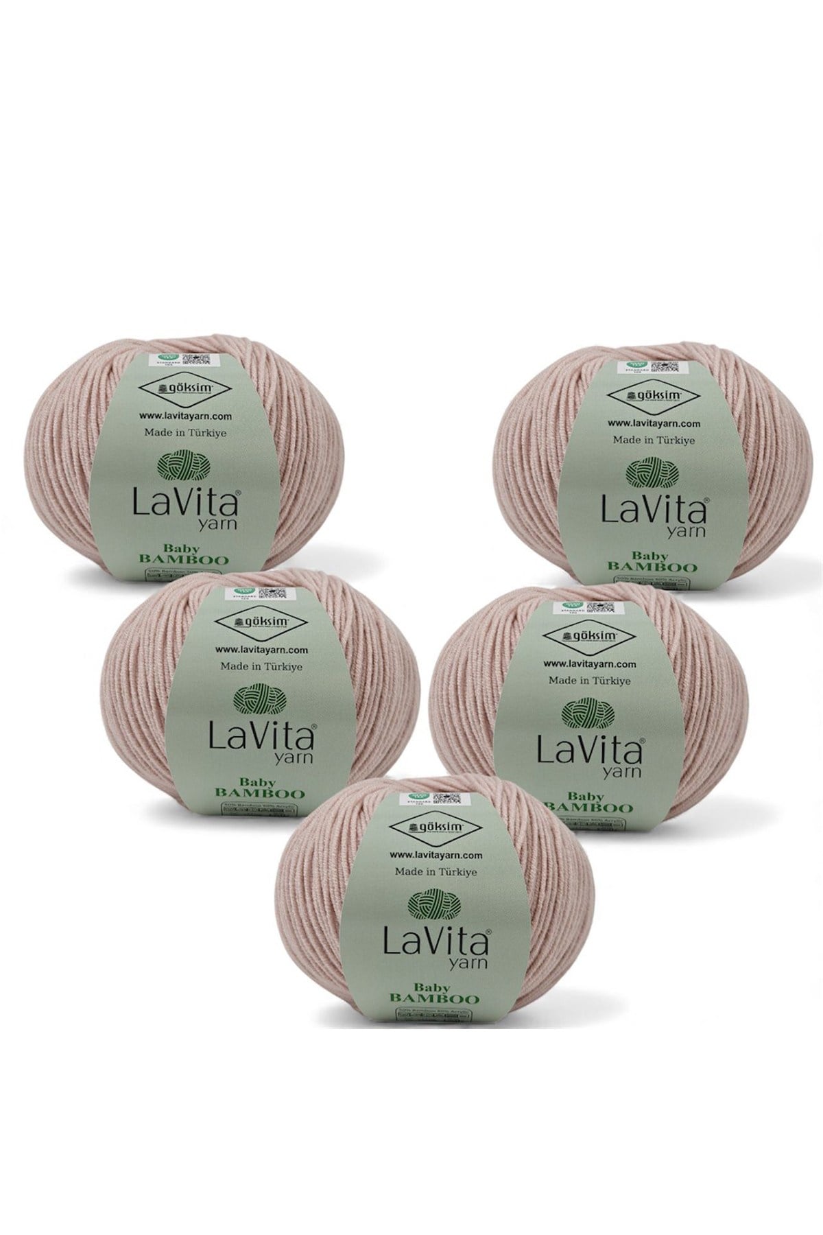 Baby Bamboo El Örgü İpi %50 Bambu %50 Akrilik 250gr 5 ADET (4108 TAŞ)