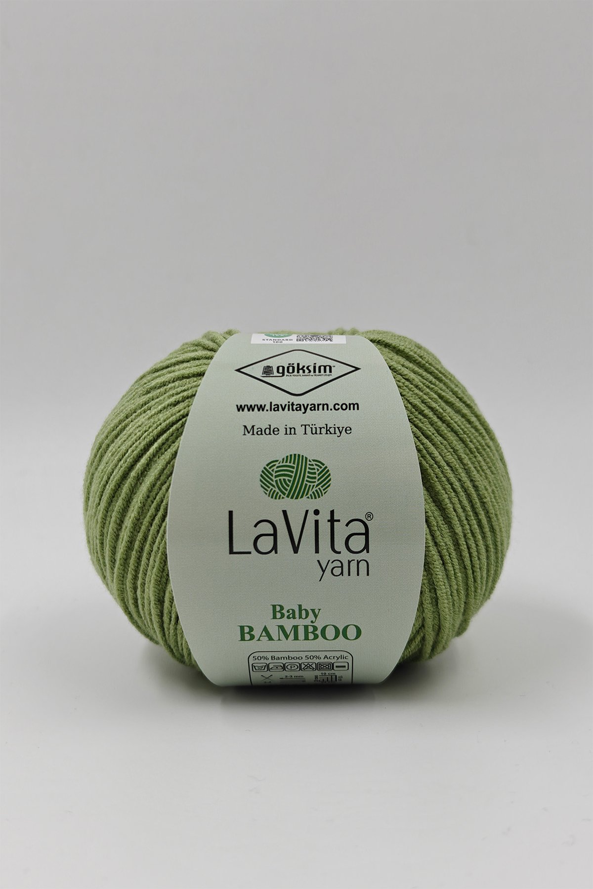 Baby Bamboo El Örgü İpi %50 Bambu %50 Akrilik 50gr (8163 AÇIK ÇİMEN)