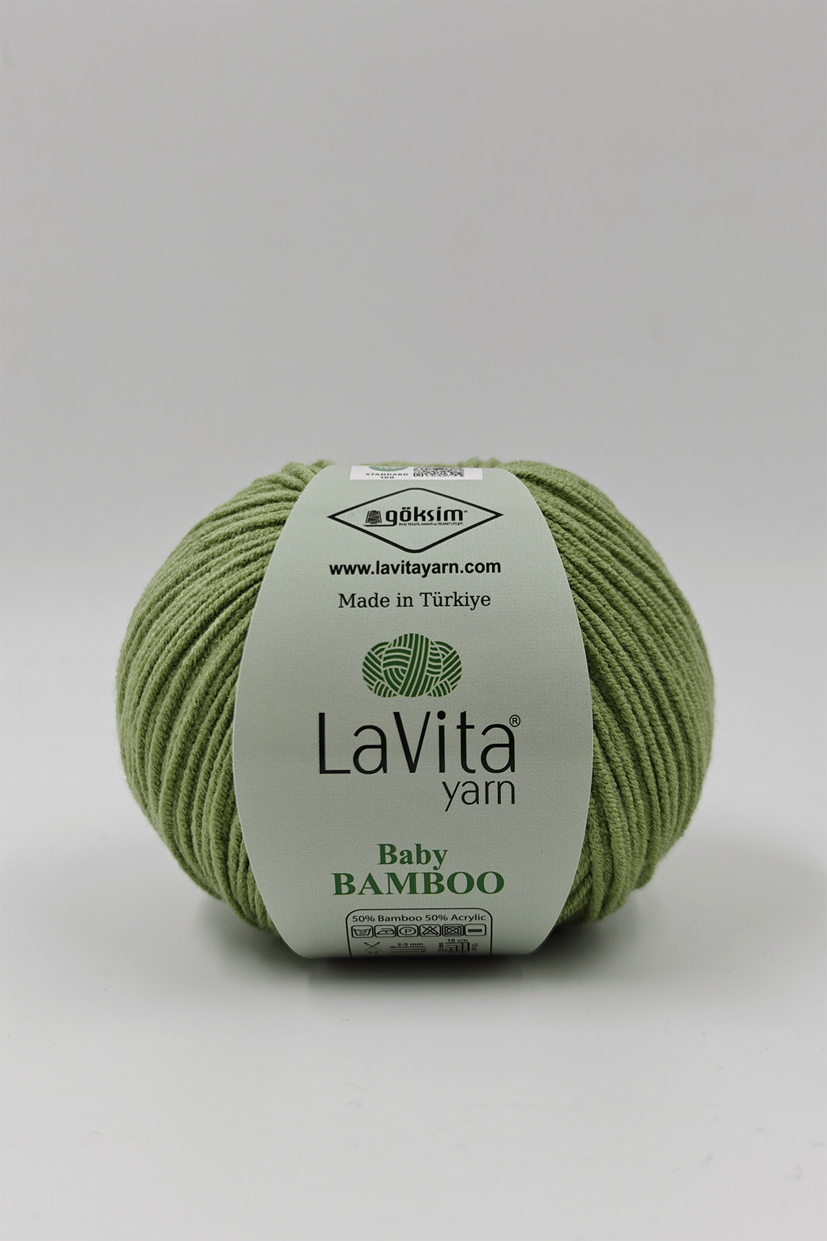 Baby Bamboo El Örgü İpi %50 Bambu %50 Akrilik 50gr (8163 AÇIK ÇİMEN)