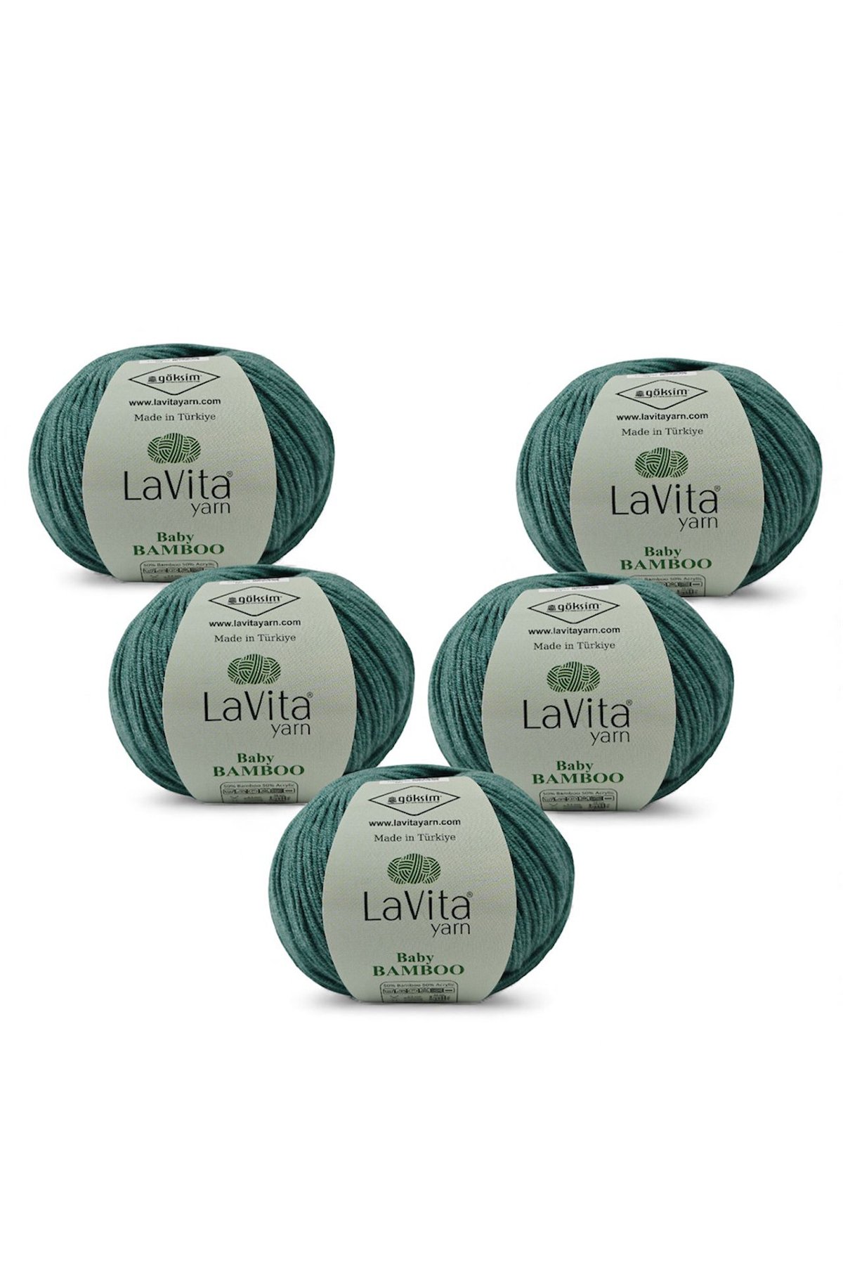 Baby Bamboo El Örgü İpi %50 Bambu %50 Akrilik 250gr 5 ADET (8165 ARONA)