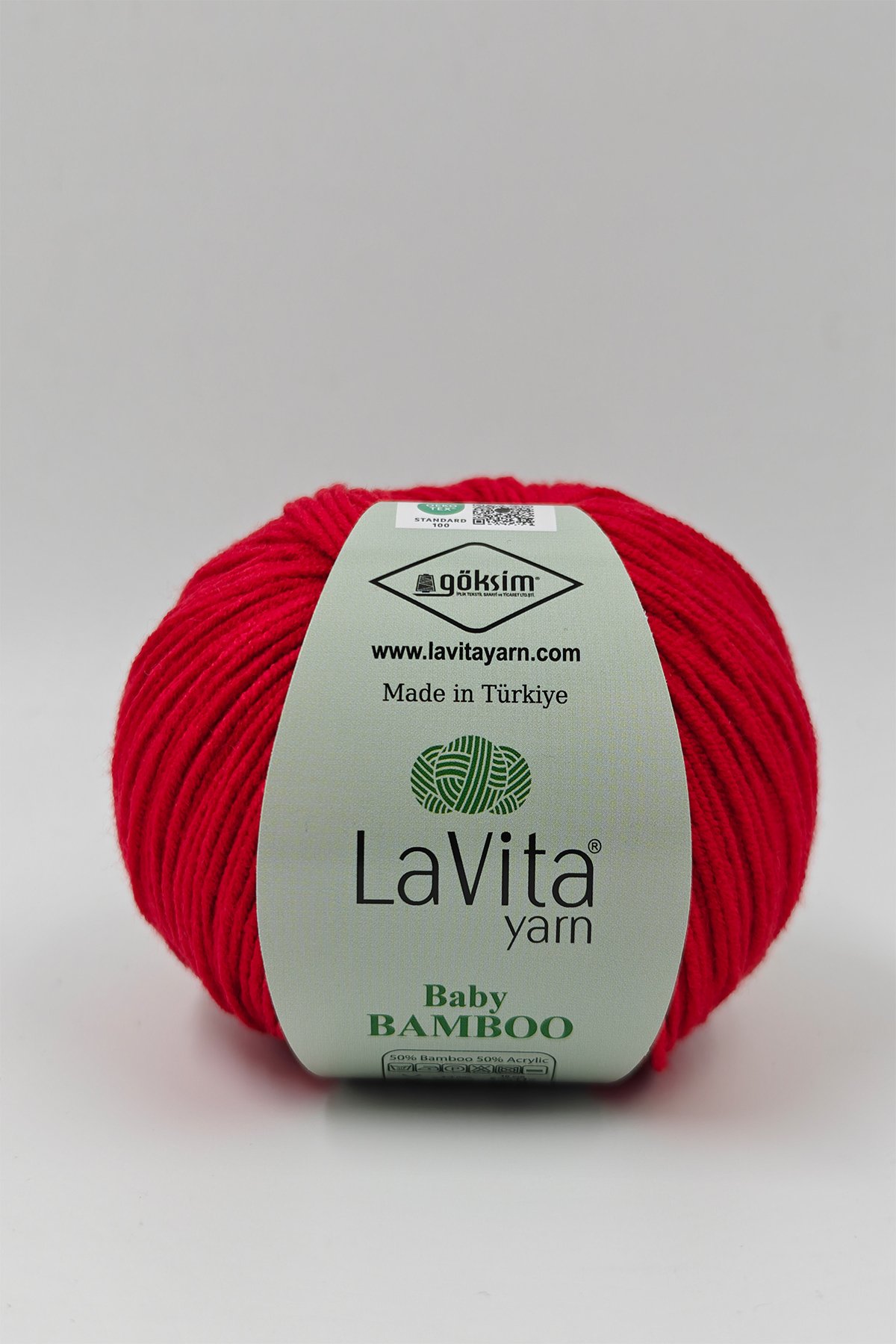 Baby Bamboo El Örgü İpi %50 Bambu %50 Akrilik 50gr (0136 KIRMIZI)