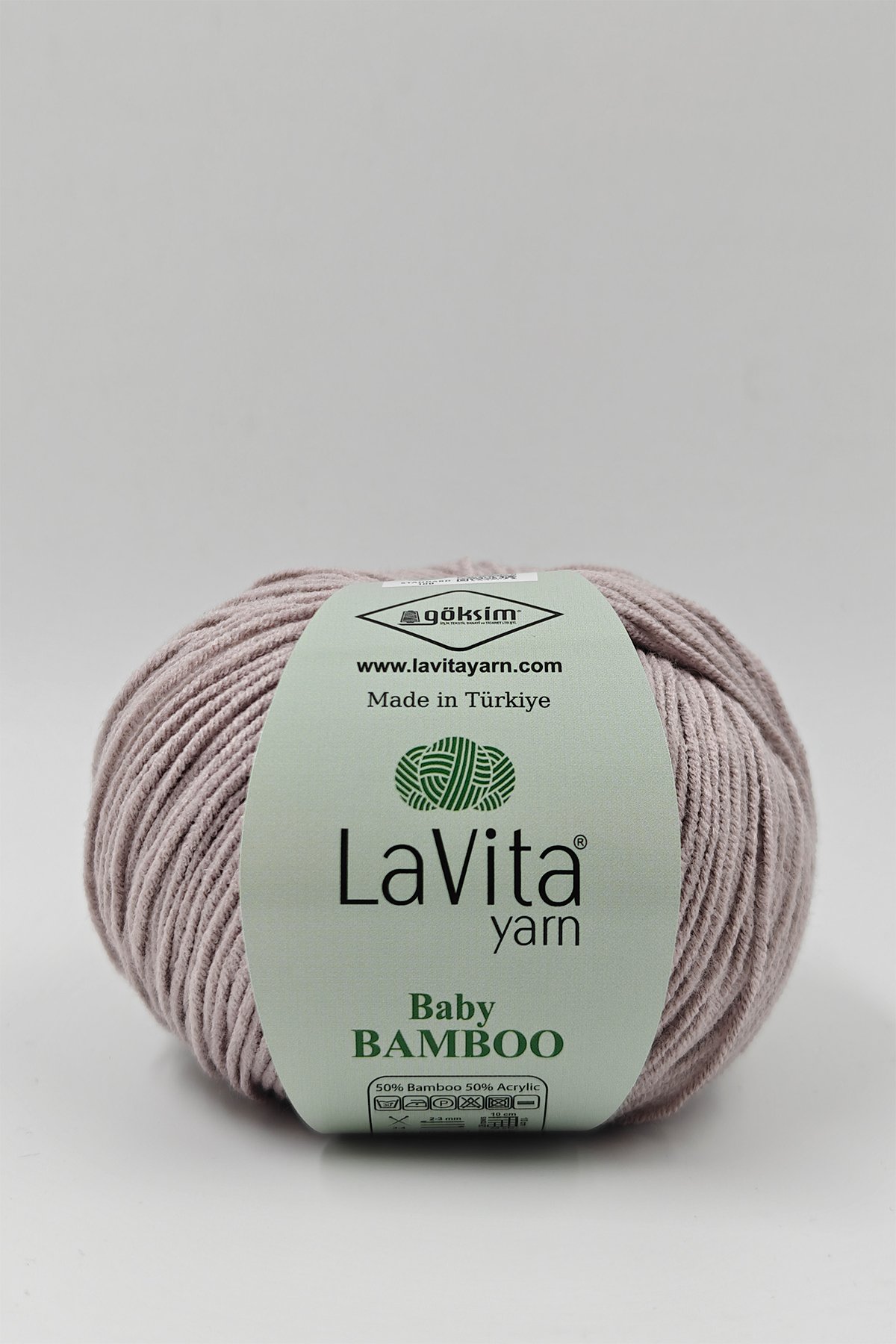 Baby Bamboo El Örgü İpi %50 Bambu %50 Akrilik 50gr (4162 LİLA GRİ )