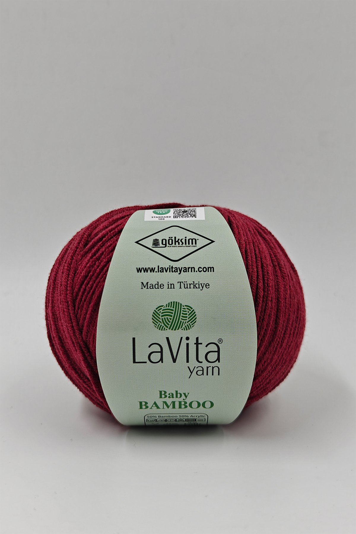 Baby Bamboo El Örgü İpi %50 Bambu %50 Akrilik 50gr (3216 BORDO)