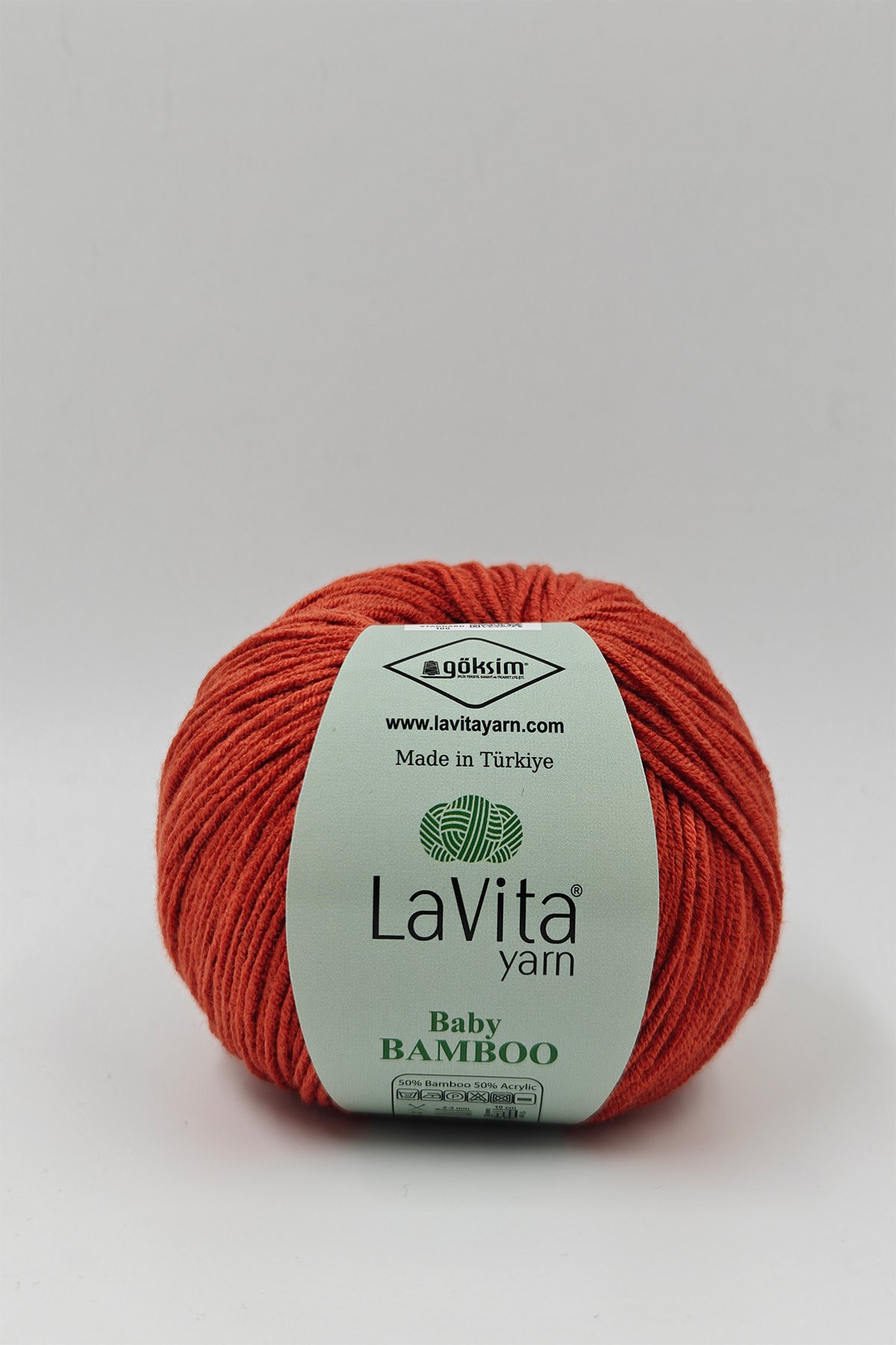 Baby Bamboo El Örgü İpi %50 Bambu %50 Akrilik 50gr (3217 KİREMİT)