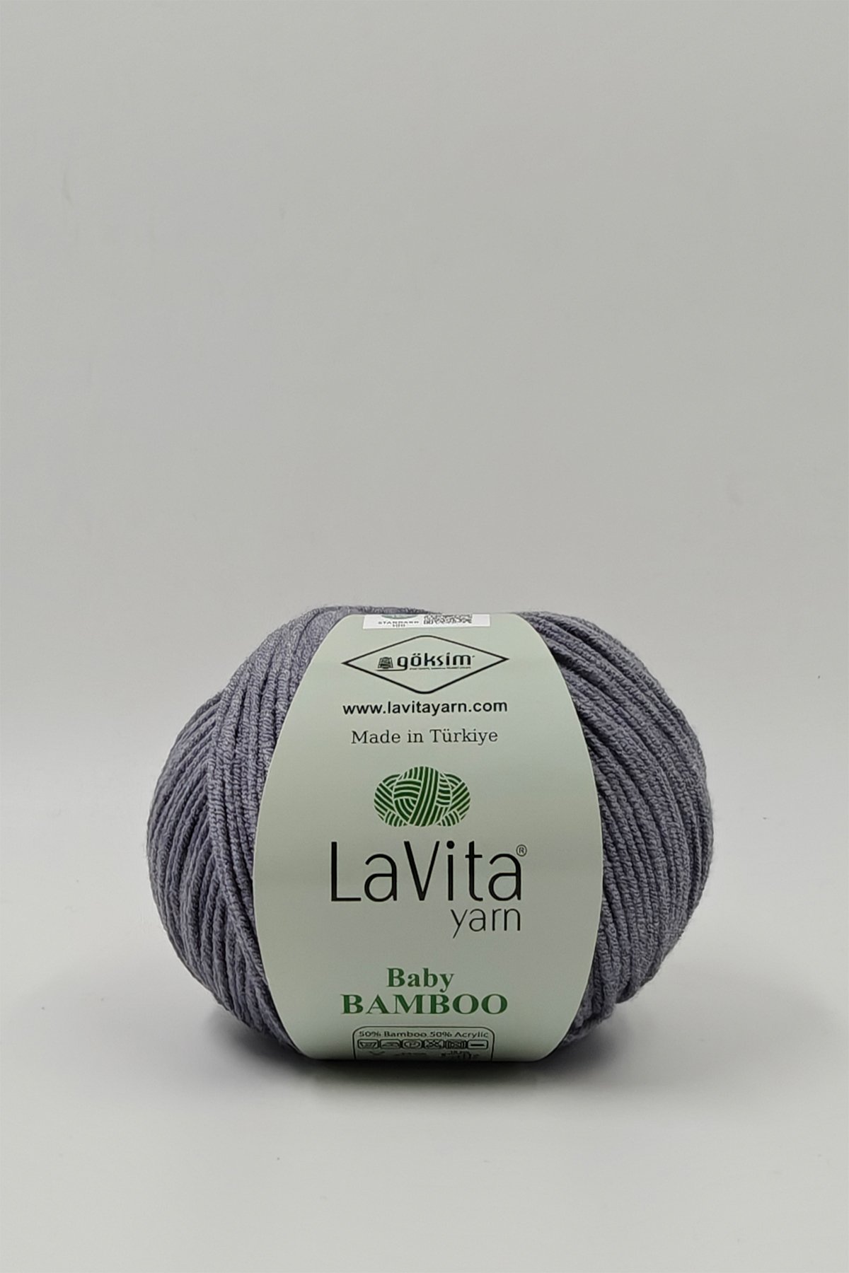 Baby Bamboo El Örgü İpi %50 Bambu %50 Akrilik 50gr (6043 KOYU GRİ)