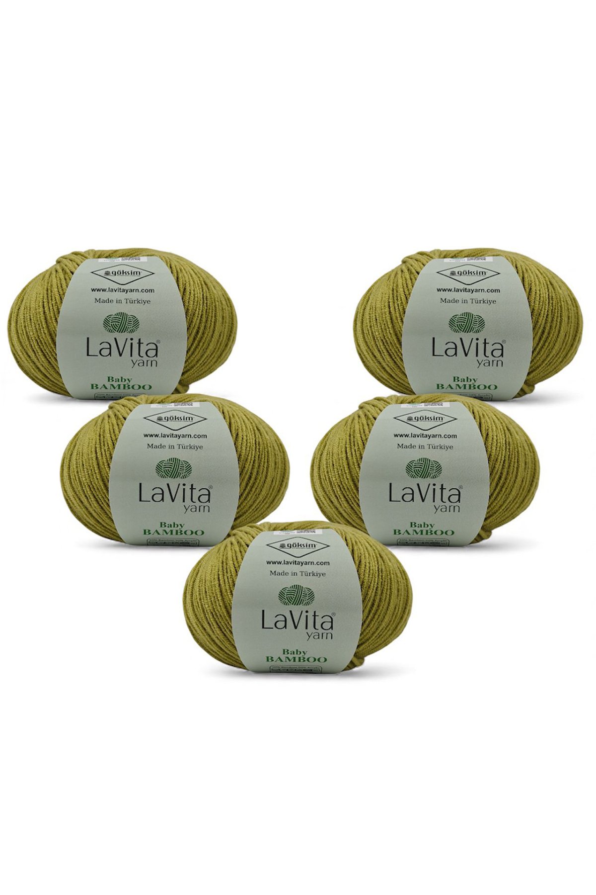 Baby Bamboo El Örgü İpi %50 Bambu %50 Akrilik 250gr 5 ADET (8162 FISTIK)