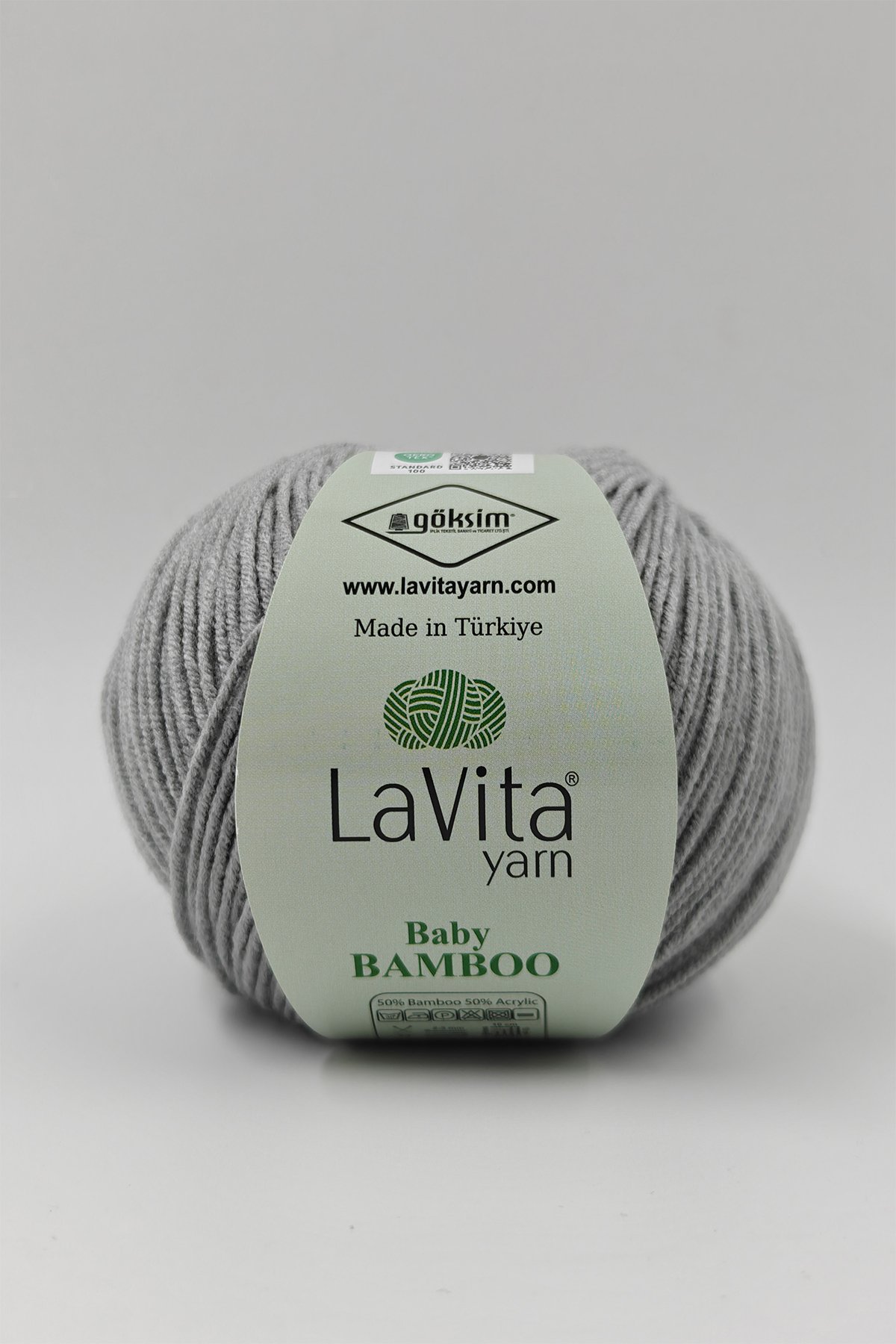 Baby Bamboo El Örgü İpi %50 Bambu %50 Akrilik 50gr (6041 GRİ)