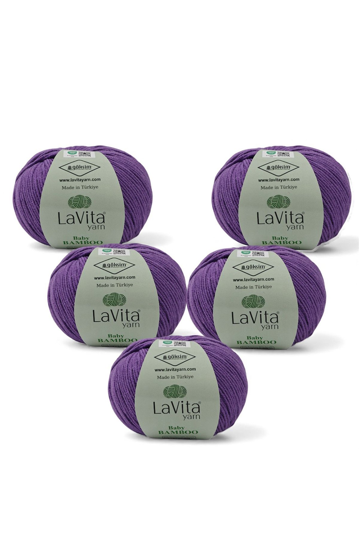 Baby Bamboo El Örgü İpi %50 Bambu %50 Akrilik 250gr 5 ADET (4164 MOR)