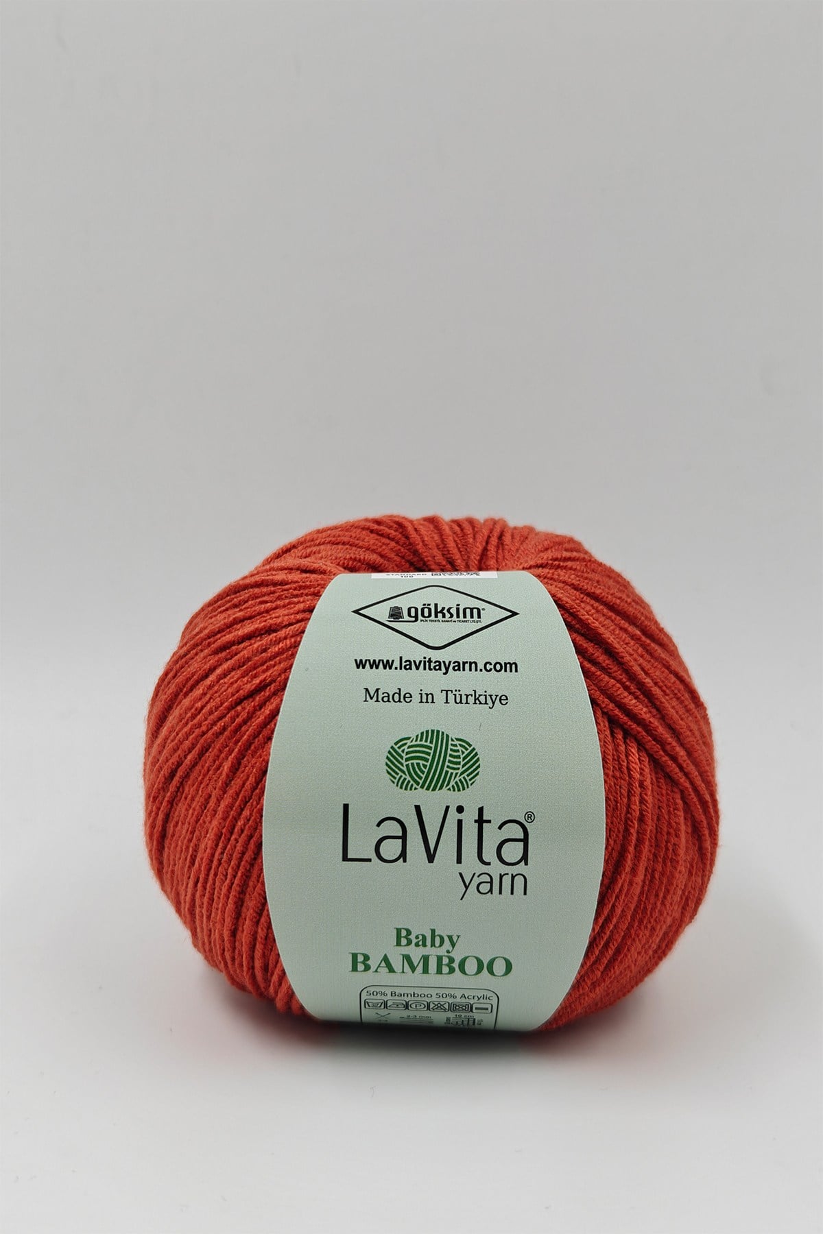 Baby Bamboo El Örgü İpi %50 Bambu %50 Akrilik 50gr (3217 KİREMİT)