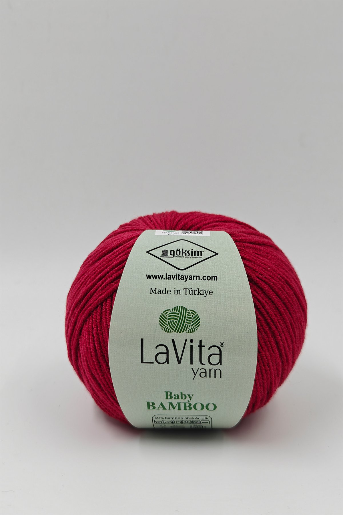 Baby Bamboo El Örgü İpi %50 Bambu %50 Akrilik 50gr (3215 VİŞNE)