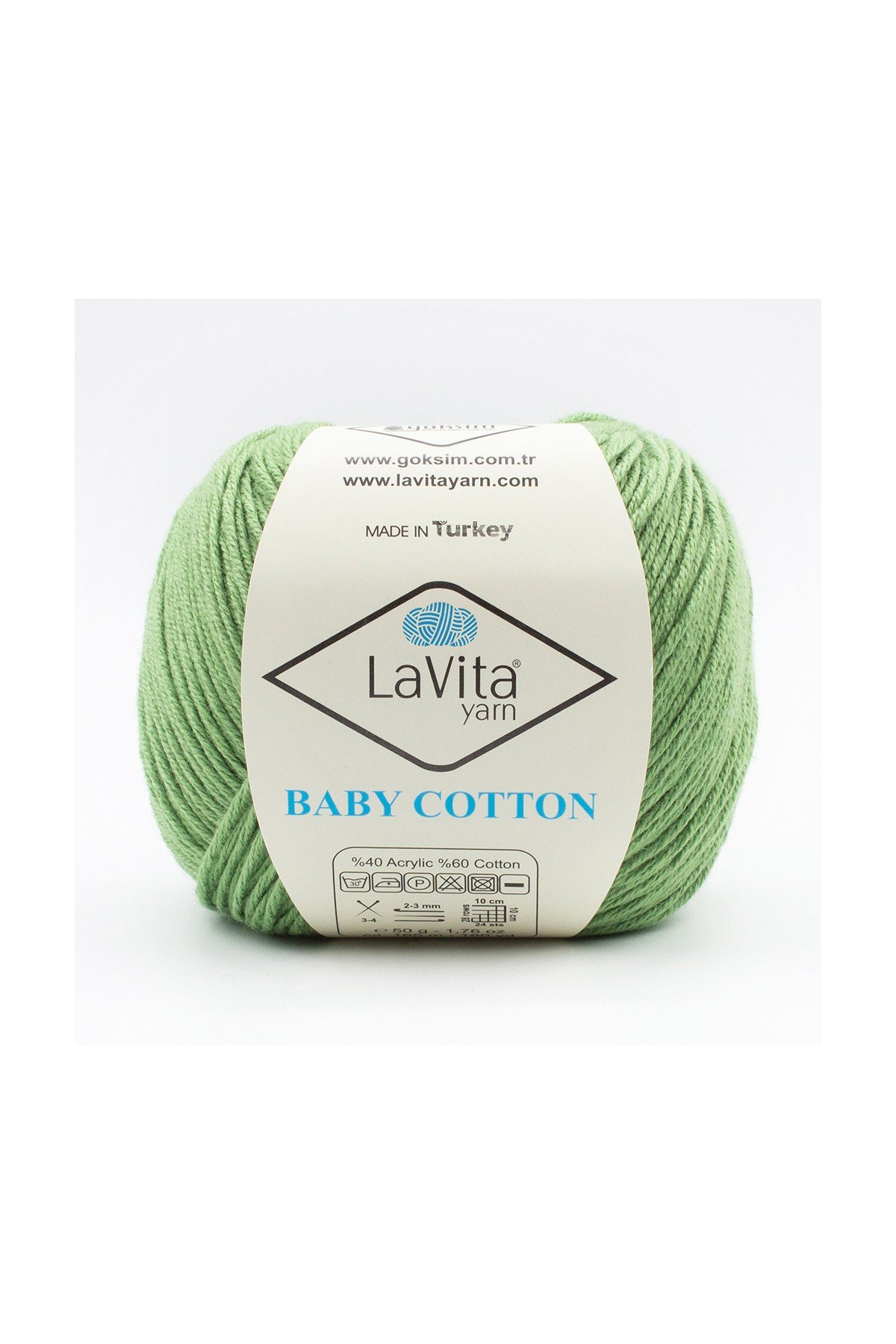 Baby Cotton Amigurumi Ve El Örgü Ipi %40 Akrilik %60 Cotton 50gr (8116 NİL YEŞİLİ)