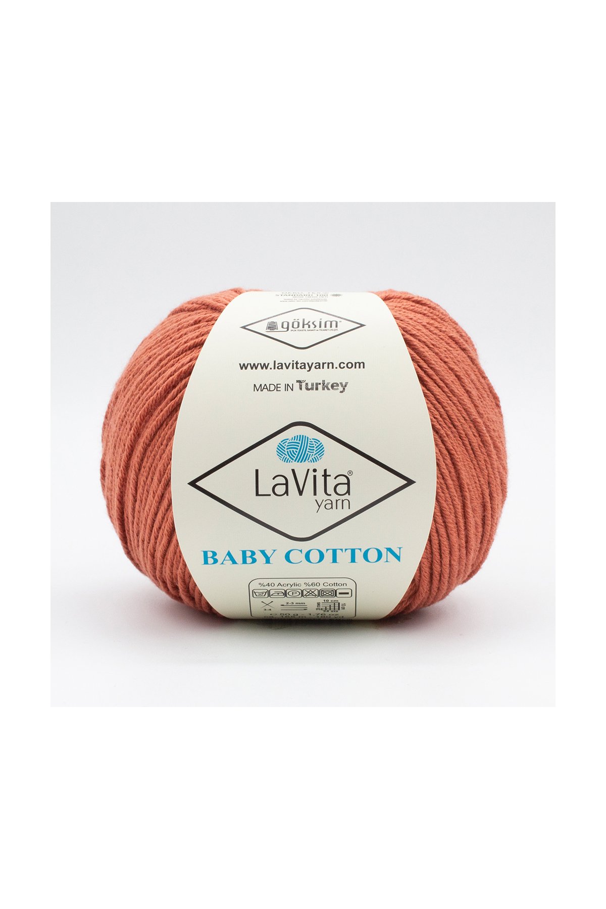 Baby Cotton Amigurumi Ve El Örgü Ipi %40 Akrilik %60 Cotton 50gr (3107 AÇIK KİREMİT)