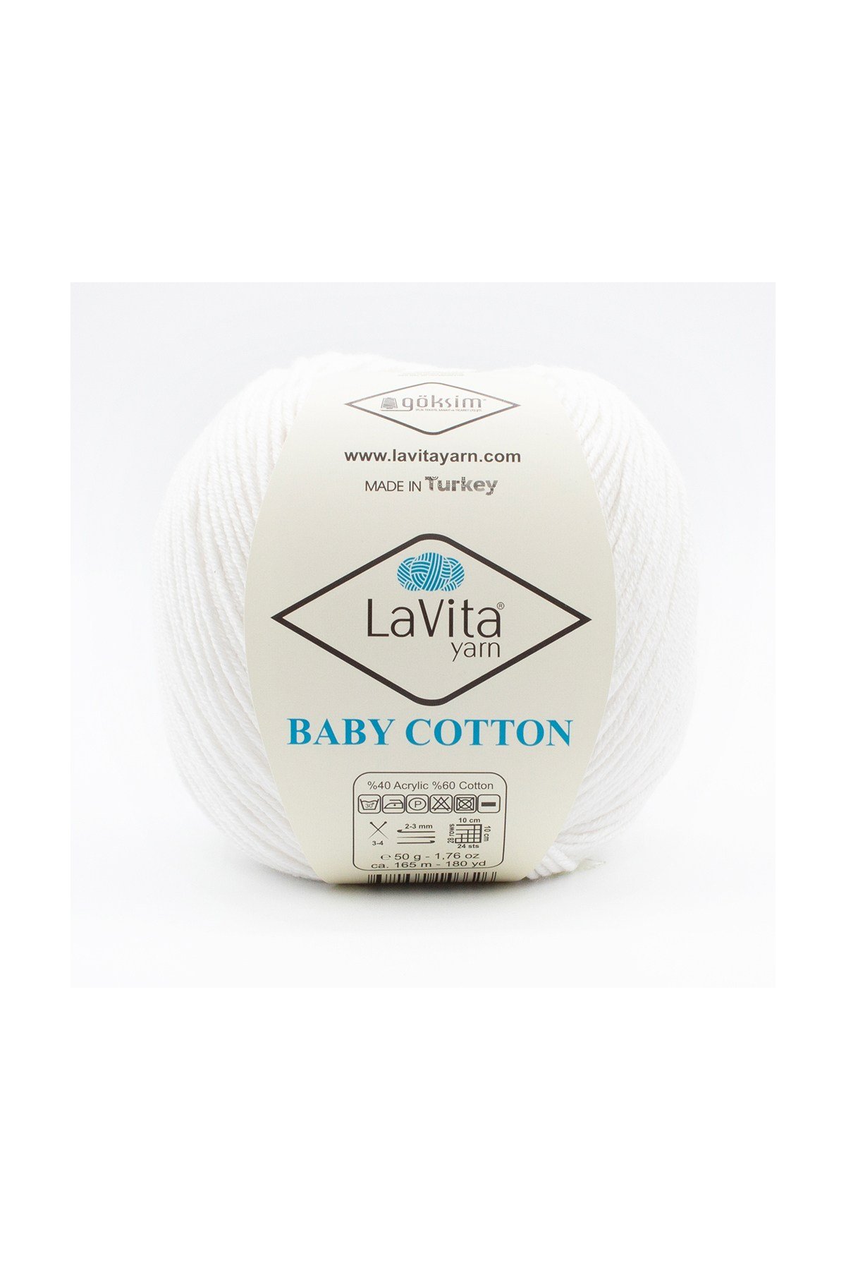 Baby Cotton Amigurumi Ve El Örgü Ipi %40 Akrilik %60 Cotton 50gr (1001 BEYAZ)