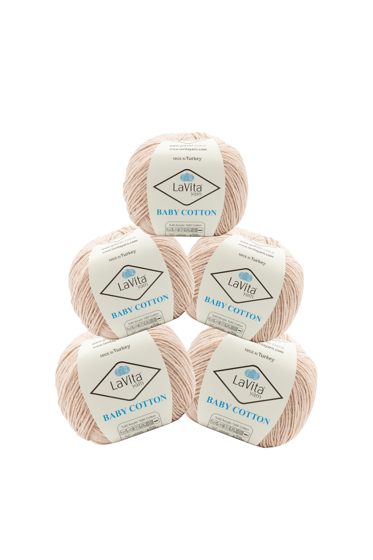 Baby Cotton Amigurumi Ve El Örgü İpi %40 Akrilik %60 Cotton 250gr 5 ADET (1036 ORTA BEJ)
