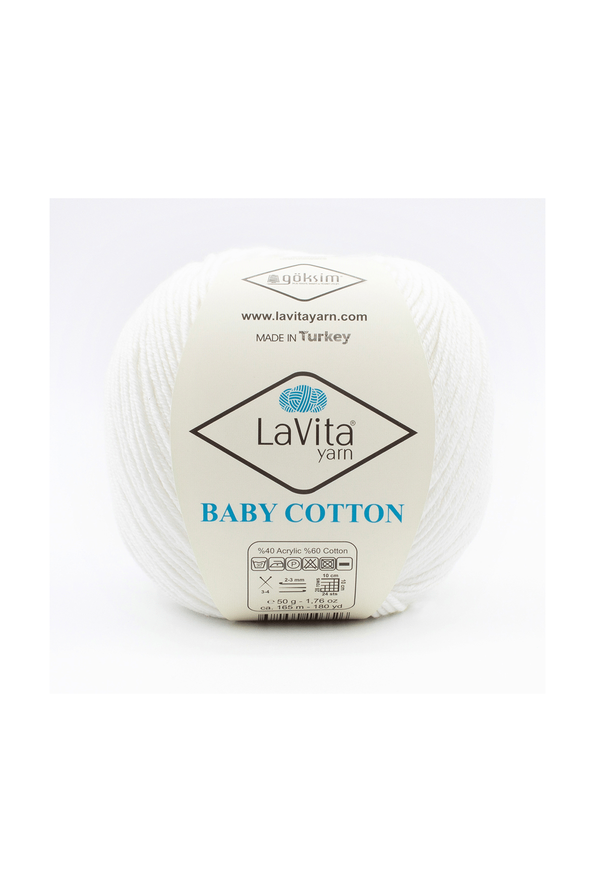 Baby Cotton Amigurumi Ve El Örgü Ipi %40 Akrilik %60 Cotton 50gr (1002 OPTİK)