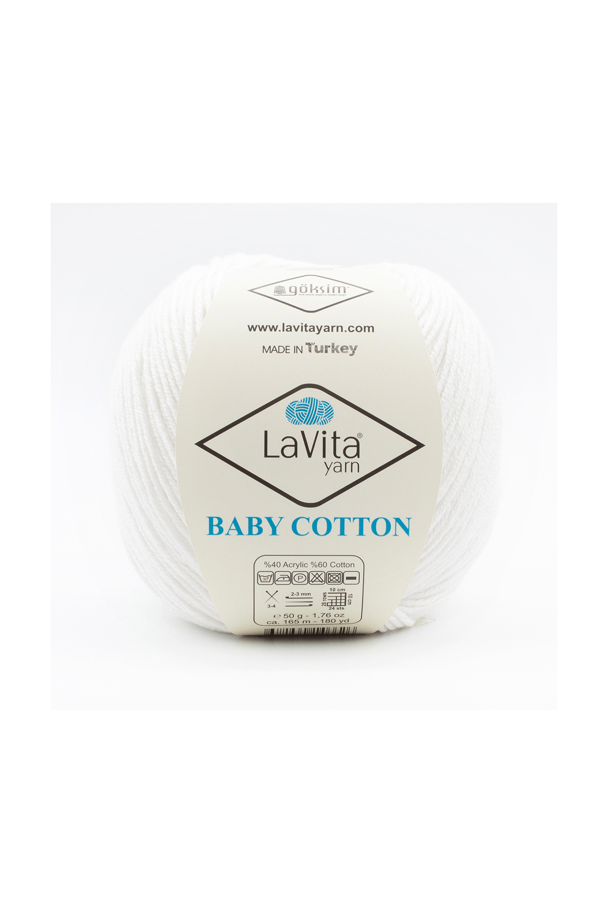 Baby Cotton Amigurumi Ve El Örgü Ipi %40 Akrilik %60 Cotton 50gr (1001 BEYAZ)