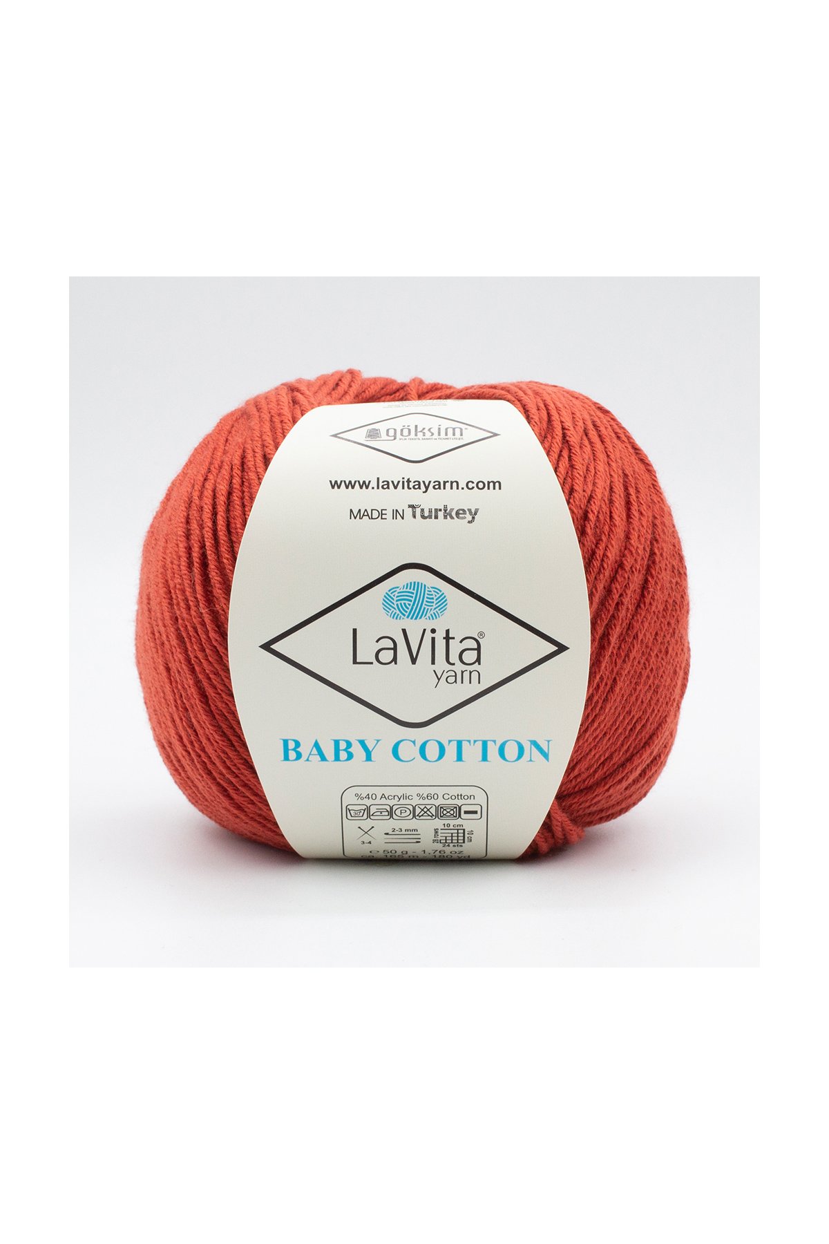 Baby Cotton Amigurumi Ve El Örgü Ipi %40 Akrilik %60 Cotton 50gr (3103 KİREMİT)