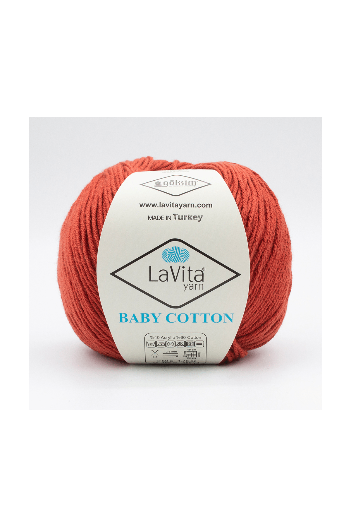 Baby Cotton Amigurumi Ve El Örgü Ipi %40 Akrilik %60 Cotton 50gr (3103 KİREMİT)