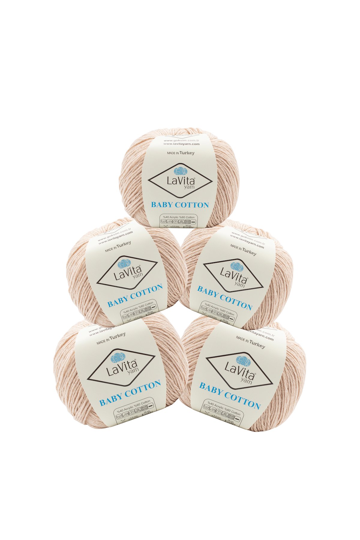 Baby Cotton Amigurumi Ve El Örgü İpi %40 Akrilik %60 Cotton 250gr 5 ADET (1036 ORTA BEJ)