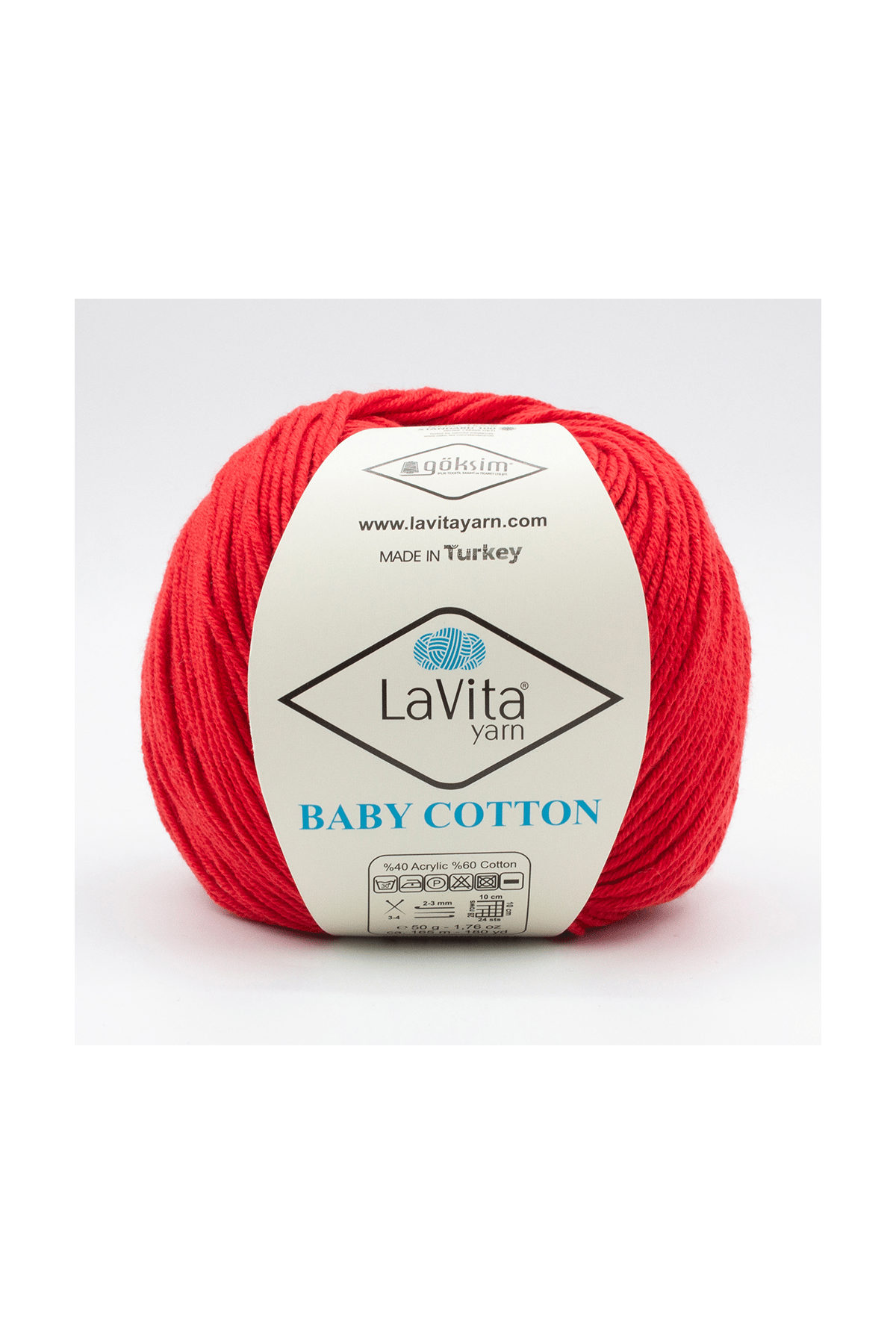 Baby Cotton Amigurumi Ve El Örgü Ipi %40 Akrilik %60 Cotton 50gr (3013 NAR KIRMIZI)