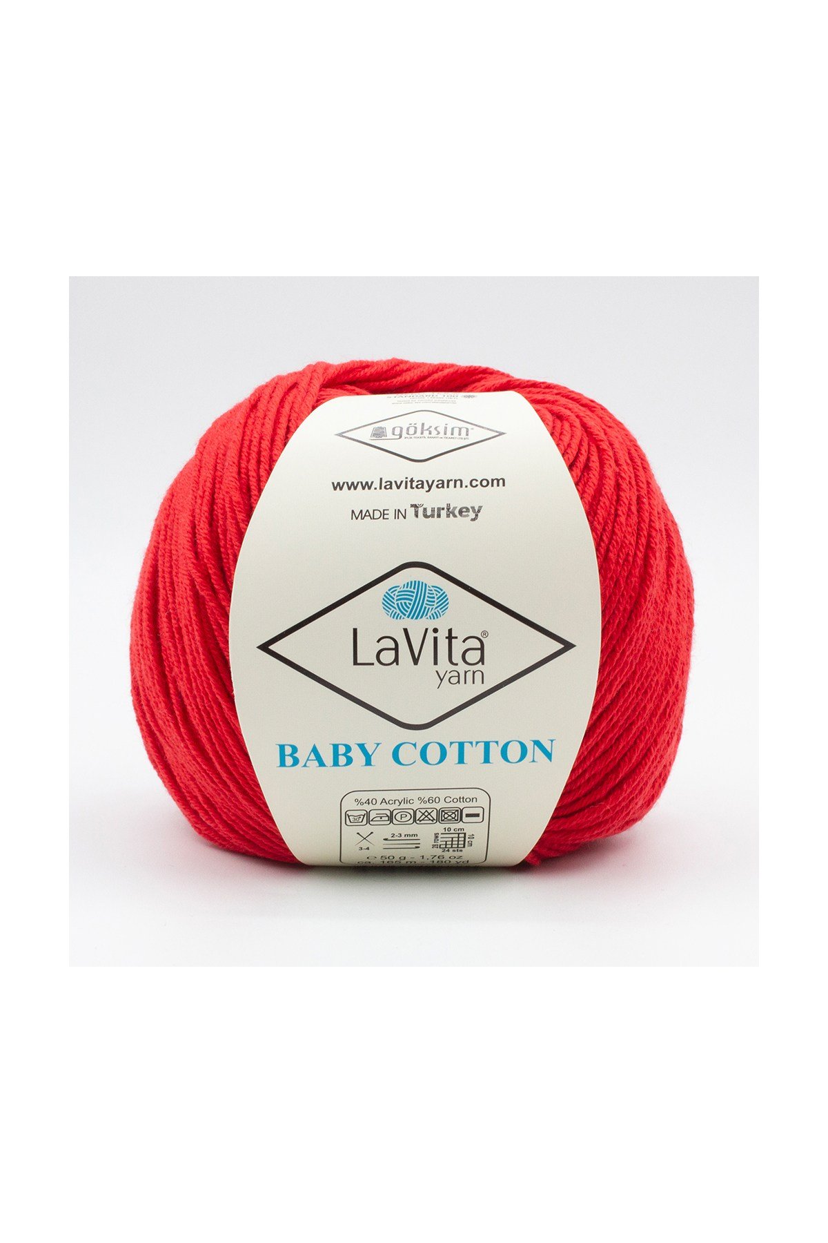 Baby Cotton Amigurumi Ve El Örgü Ipi %40 Akrilik %60 Cotton 50gr (3013 NAR KIRMIZI)