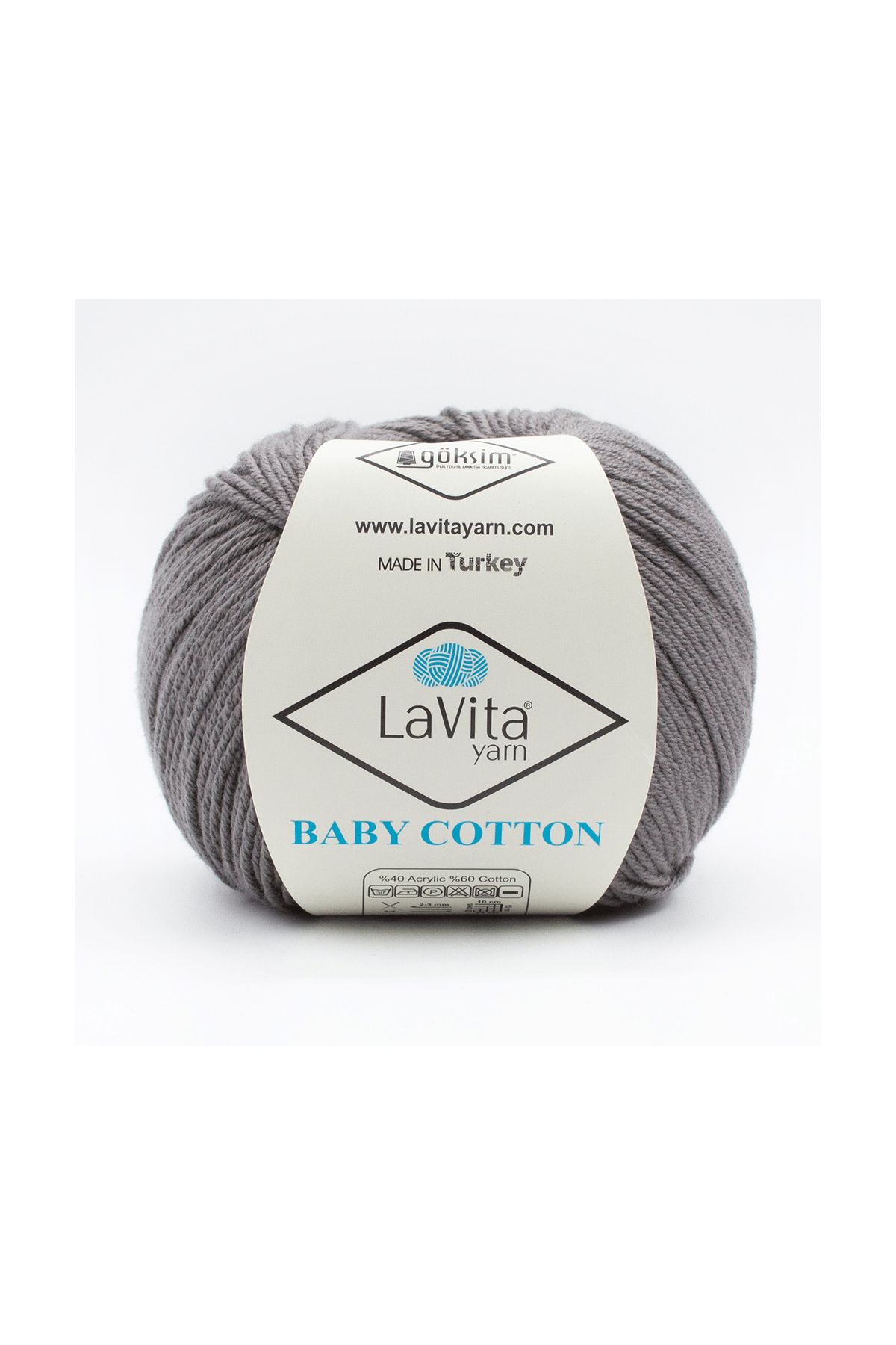 Baby Cotton Amigurumi Ve El Örgü Ipi %40 Akrilik %60 Cotton 50gr (6001 GRİ)