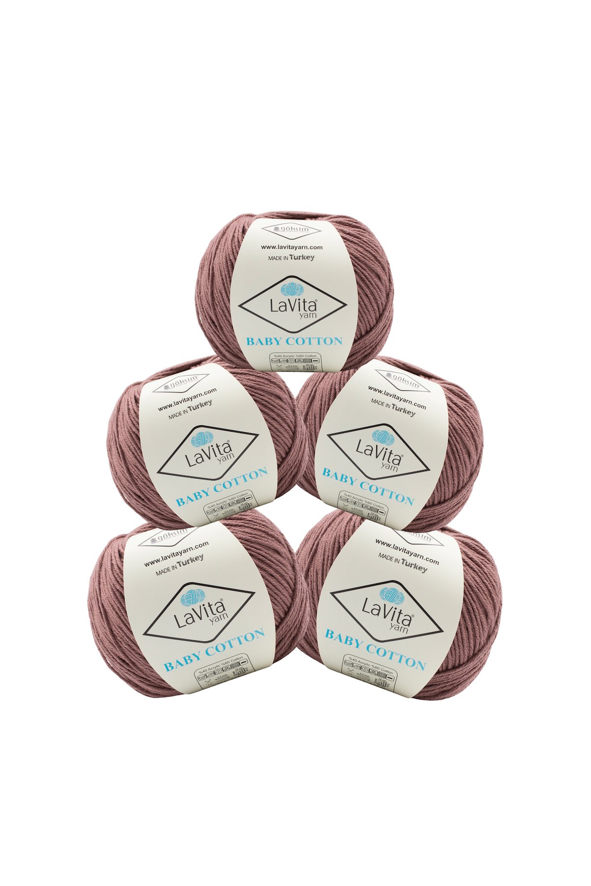 Baby Cotton Amigurumi Ve El Örgü İpi %40 Akrilik %60 Cotton 250gr 5 ADET (7229 TARÇIN)