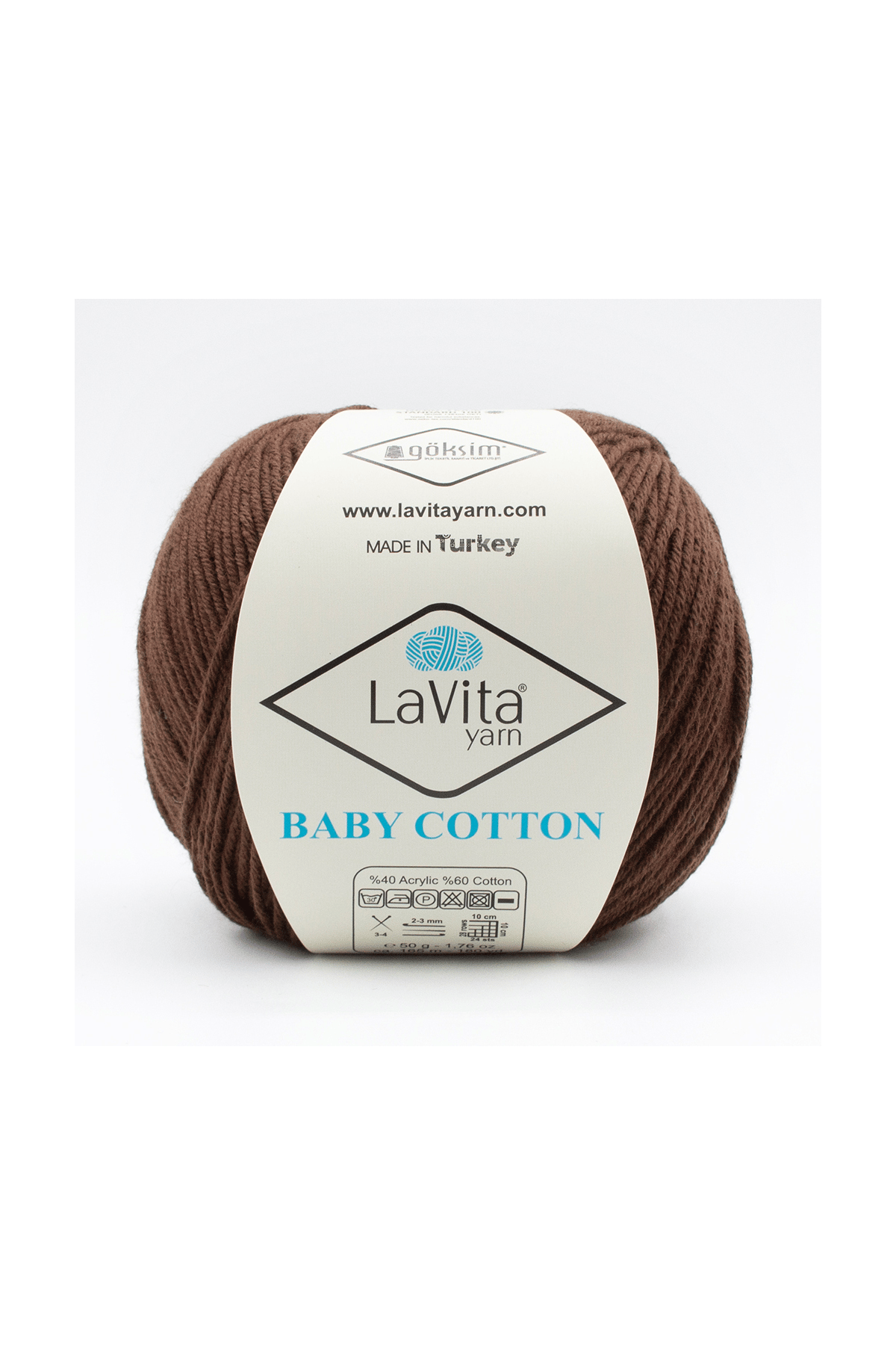 Baby Cotton Amigurumi Ve El Örgü Ipi %40 Akrilik %60 Cotton 50gr (7221 AĞAÇ KAHVE)
