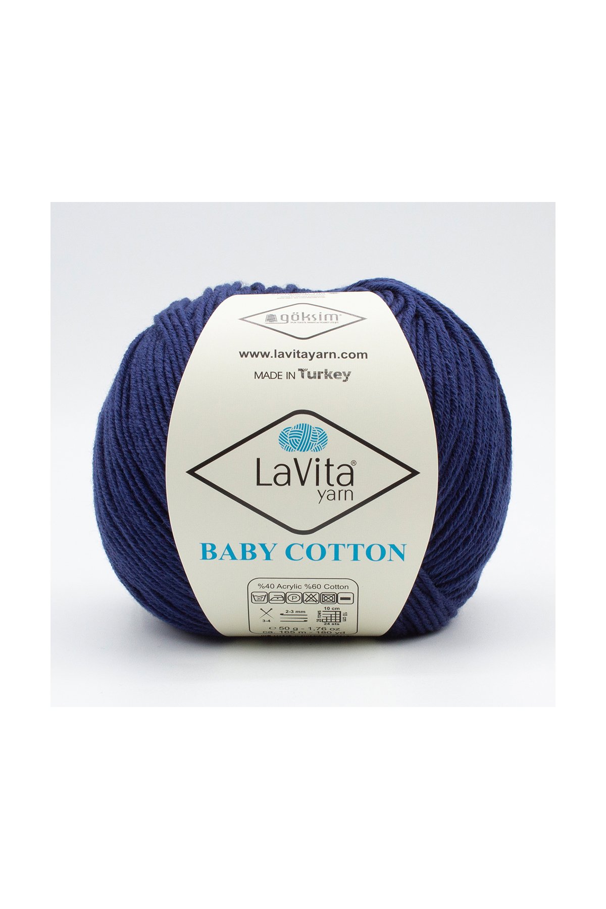 Baby Cotton Amigurumi Ve El Örgü Ipi %40 Akrilik %60 Cotton 50gr (5301 LACİVERT)