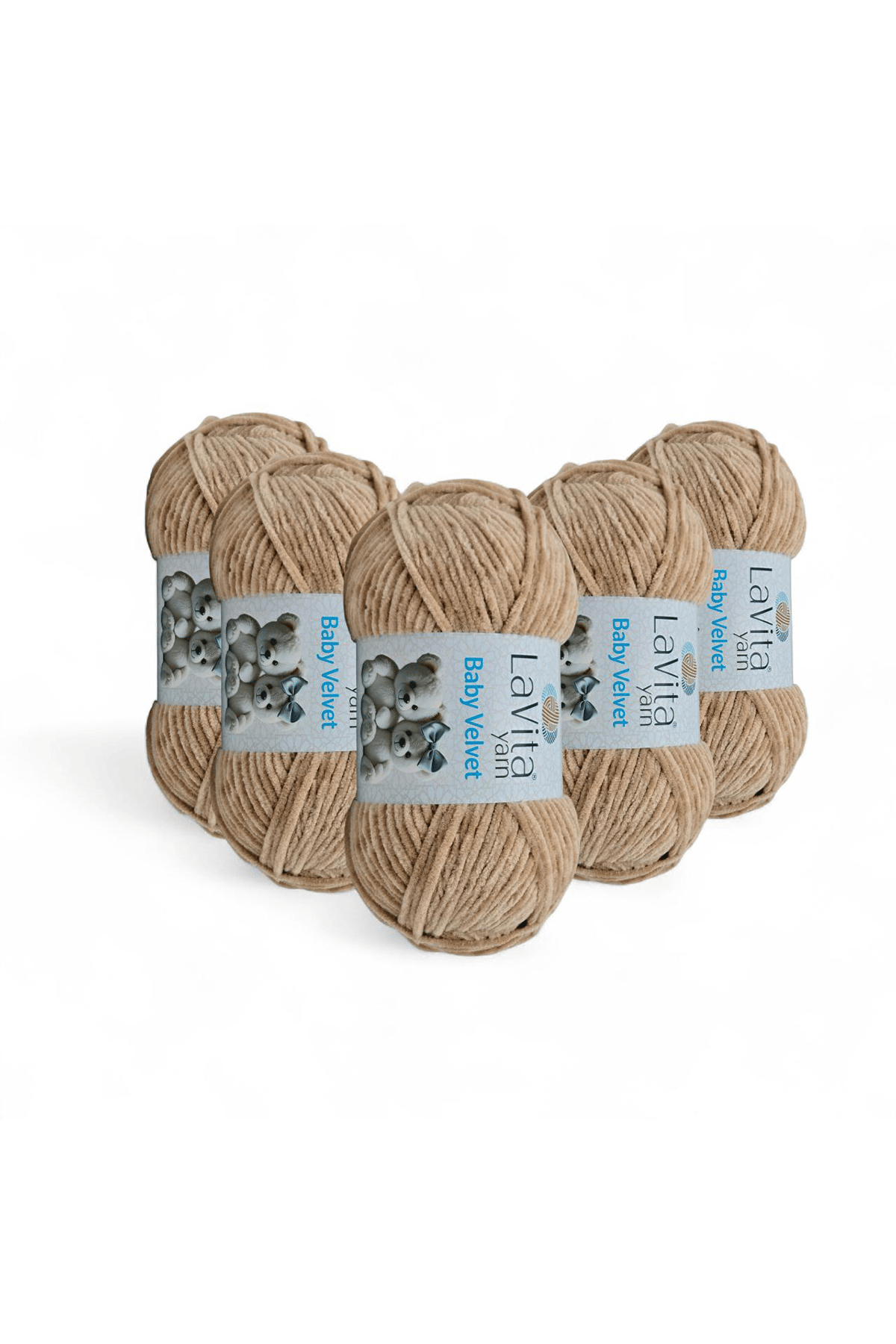 Baby Velvet Kadife El Örgü İpi %100 Polyester 500gr 5 ADET (7119 SAND)