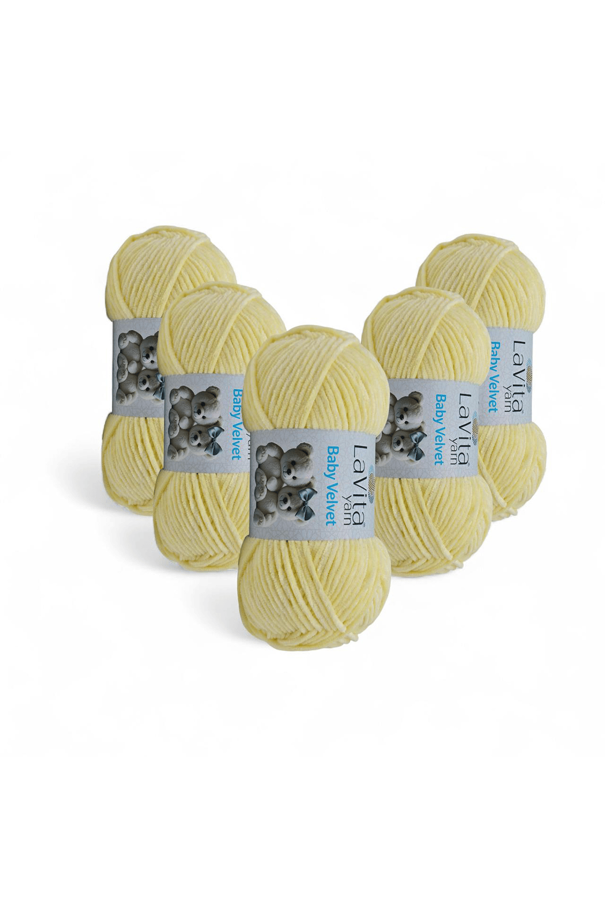 Baby Velvet Kadife El Örgü İpi %100 Polyester 500gr 5 ADET (1041 SARI)