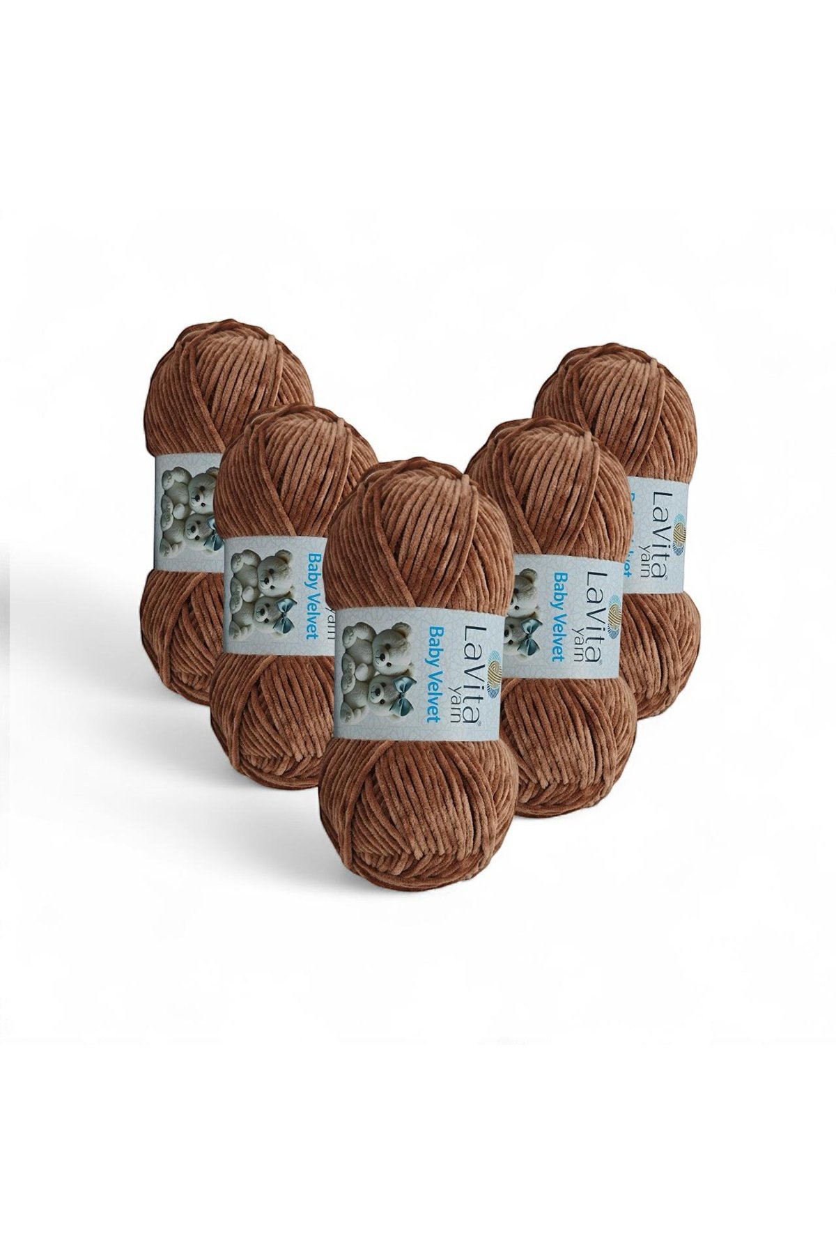 Baby Velvet Kadife El Örgü İpi %100 Polyester 500gr 5 ADET (7120 DEVE TÜYÜ)