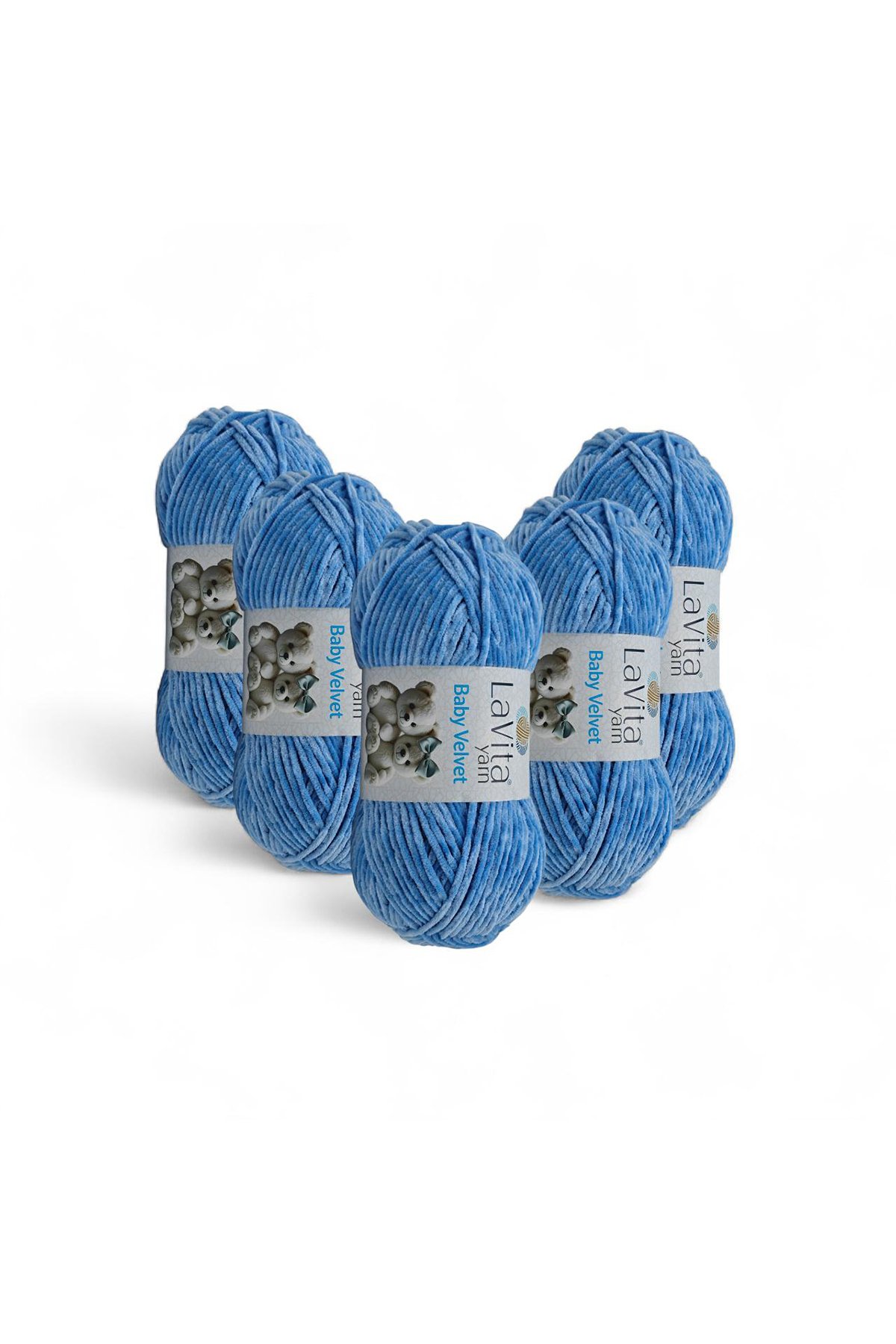 Baby Velvet Kadife El Örgü İpi %100 Polyester 500gr 5 ADET (5053 DENİZ)