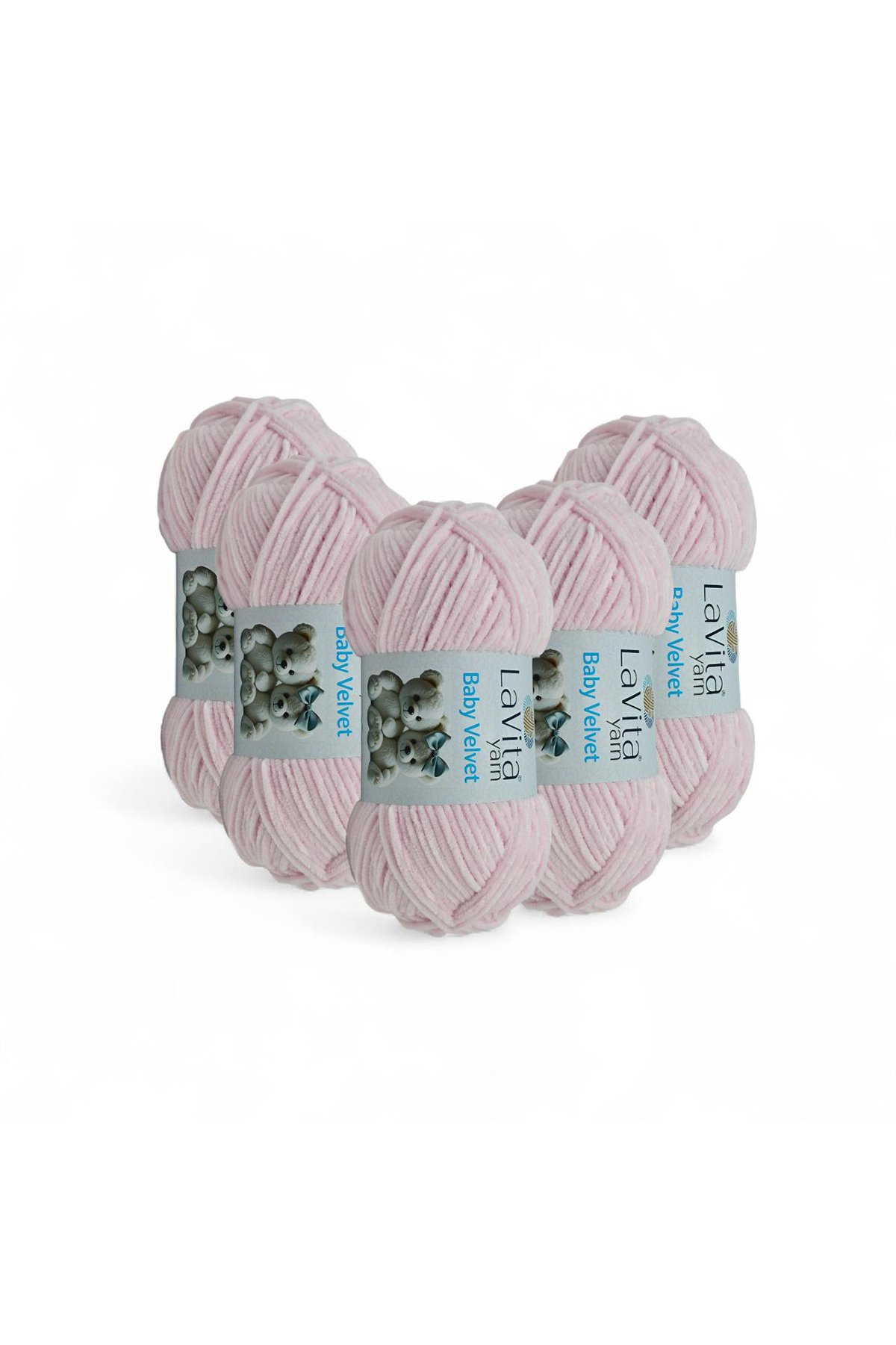 Baby Velvet Kadife El Örgü İpi %100 Polyester 500gr 5 ADET (4005 PEMBE)