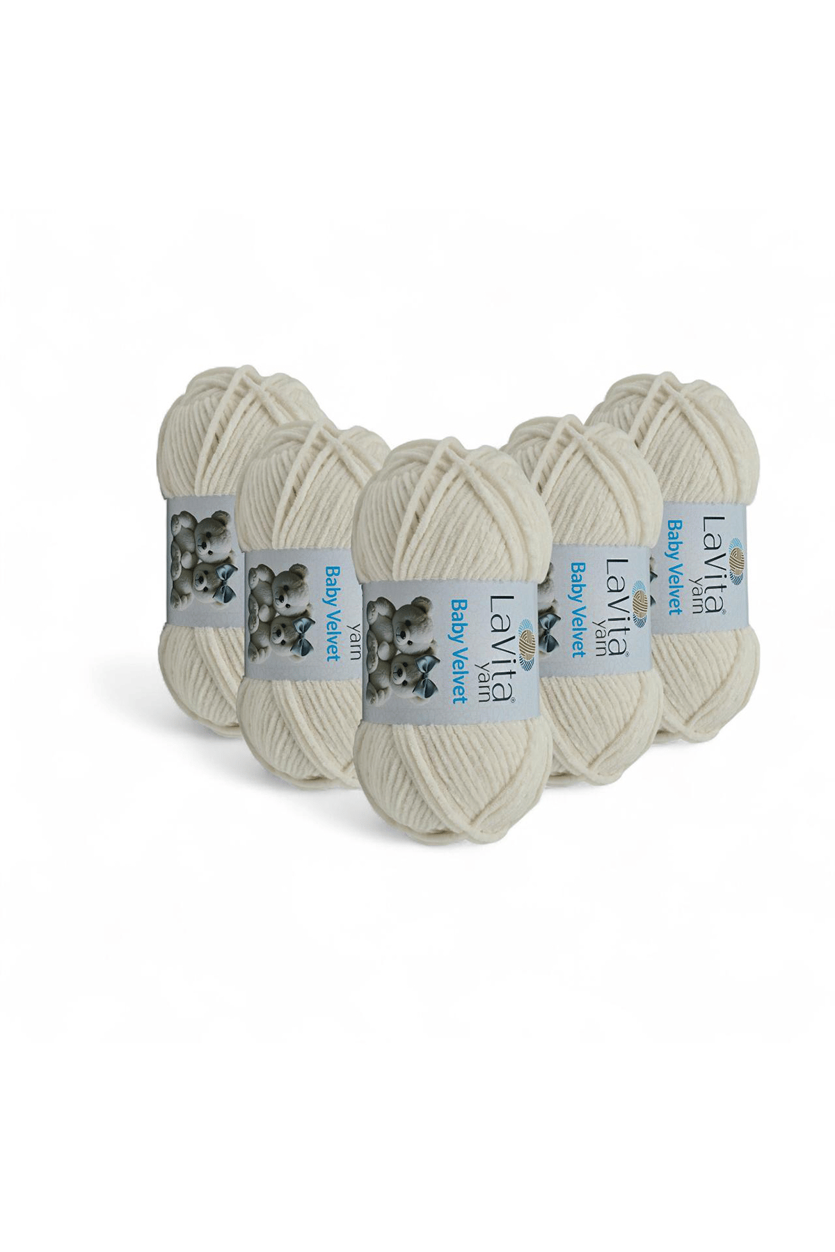 Baby Velvet Kadife El Örgü İpi %100 Polyester 500gr 5 ADET (1011 KREM)