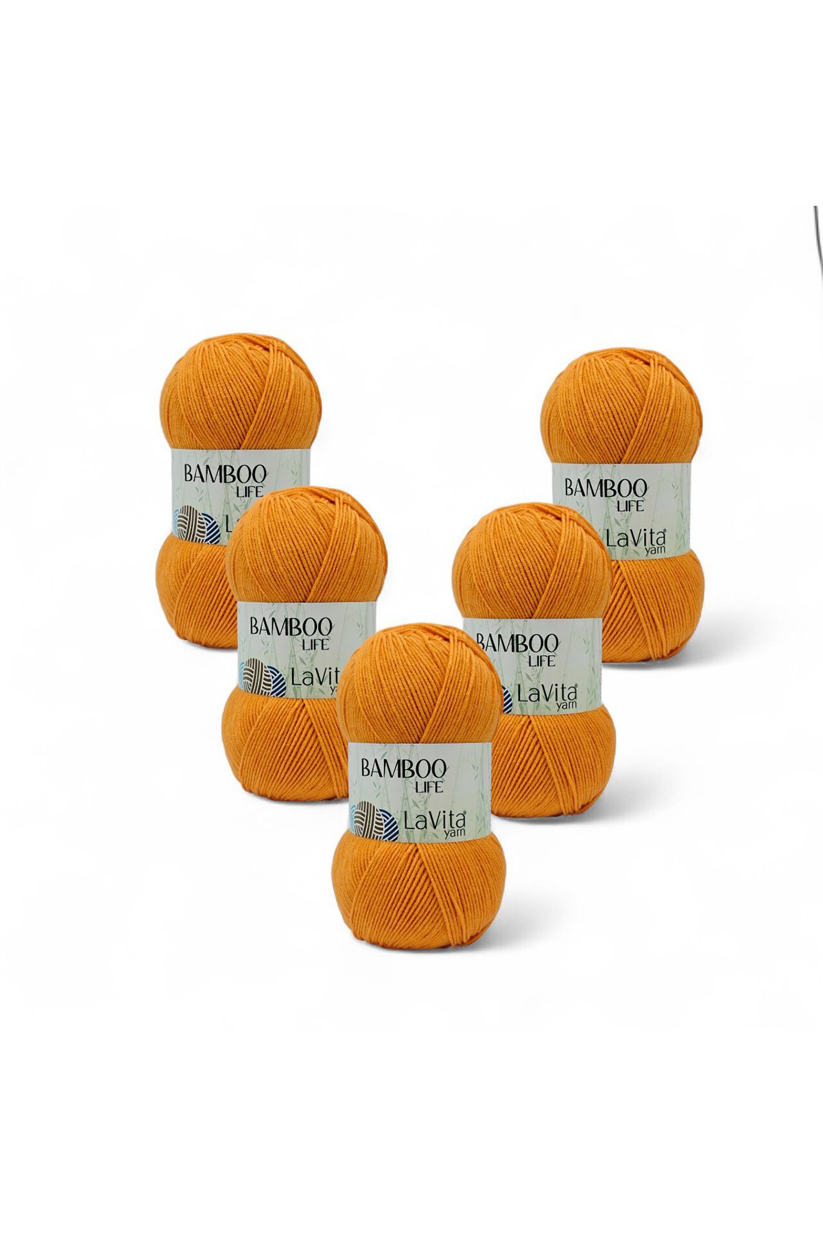 Bamboo Life El Örgü İpi %50 Bambu %50 Akrilik 500gr 5 ADET (2033 PORTAKAL)