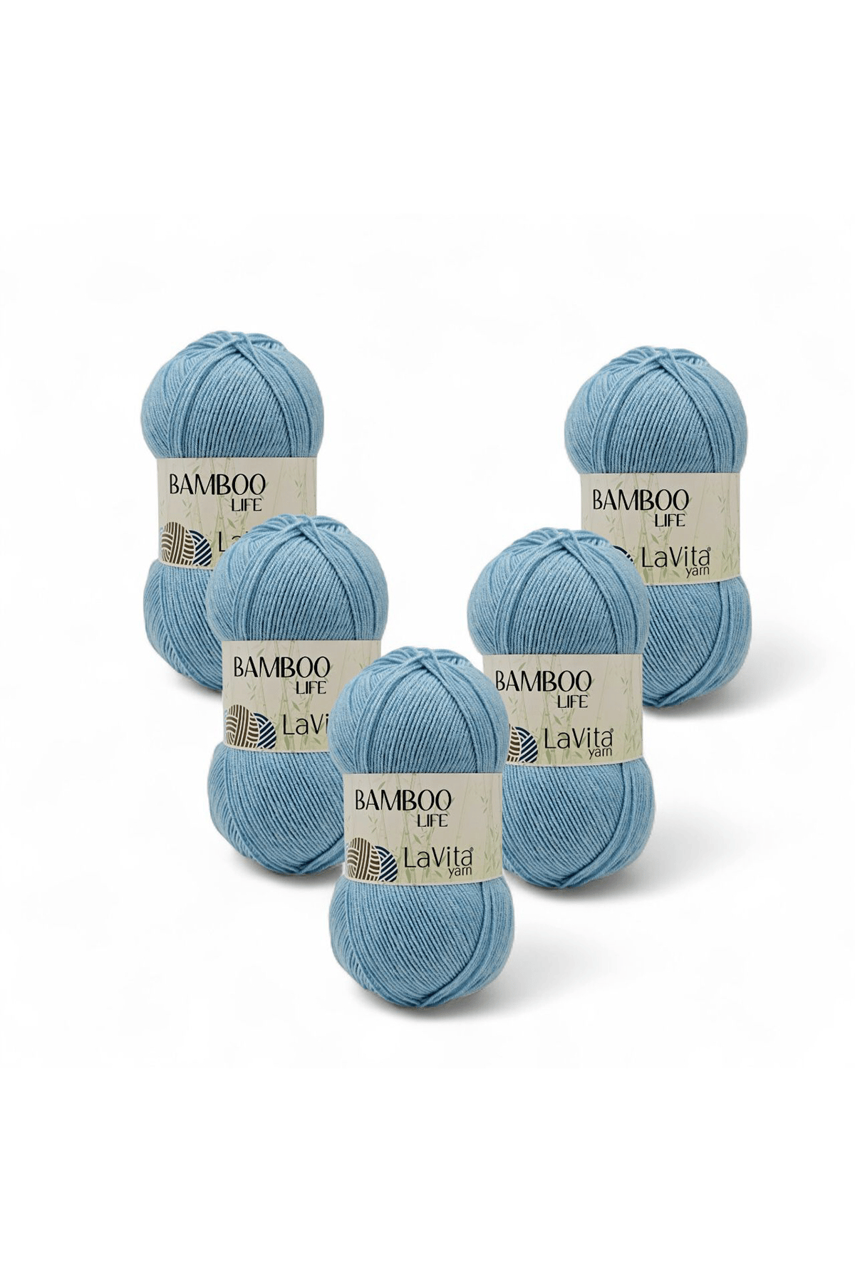 Bamboo Life El Örgü İpi %50 Bambu %50 Akrilik 500gr 5 ADET (5315 MAVİ)