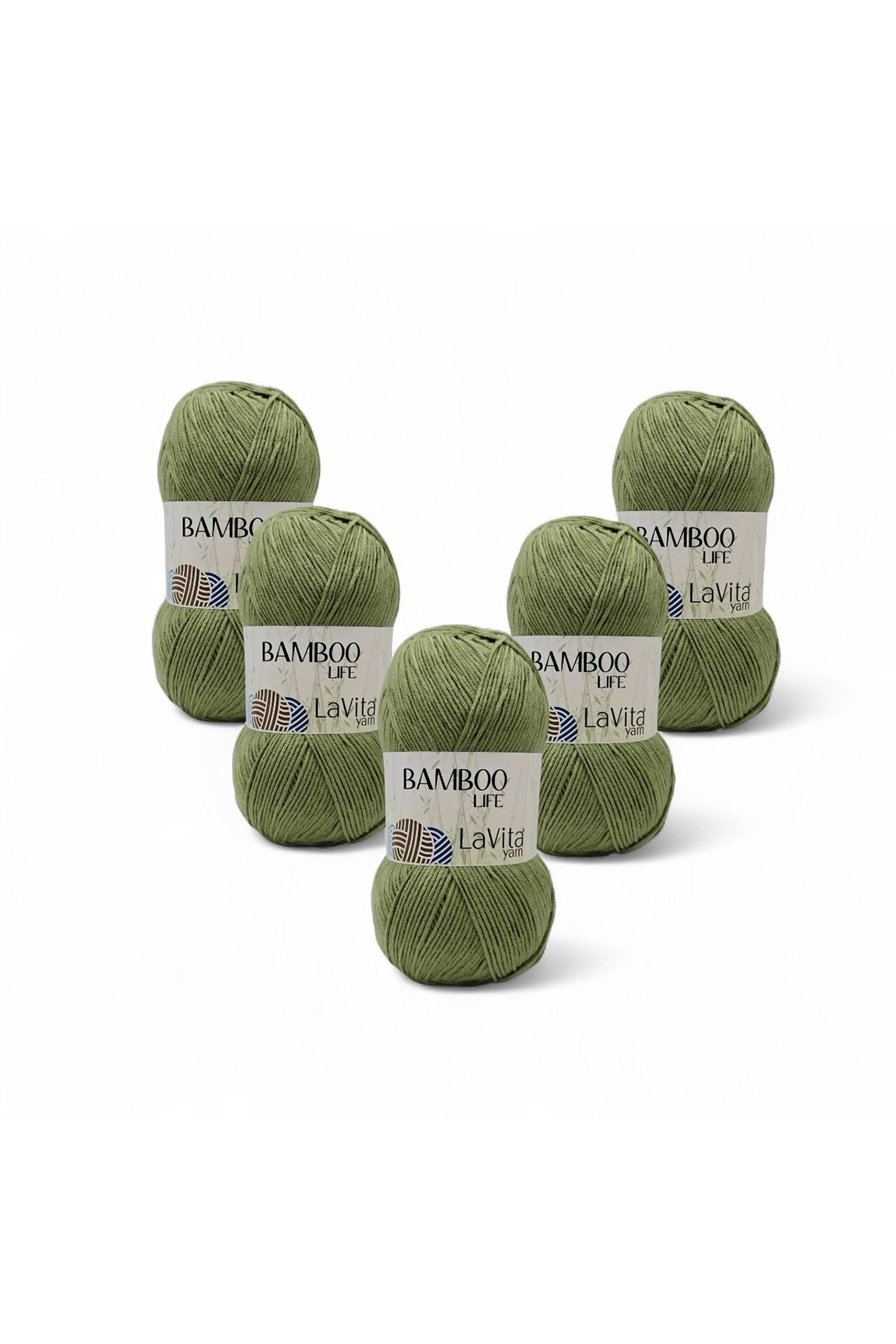 Bamboo Life El Örgü İpi %50 Bambu %50 Akrilik 500gr 5 ADET (8163 AÇIK ÇİMEN)