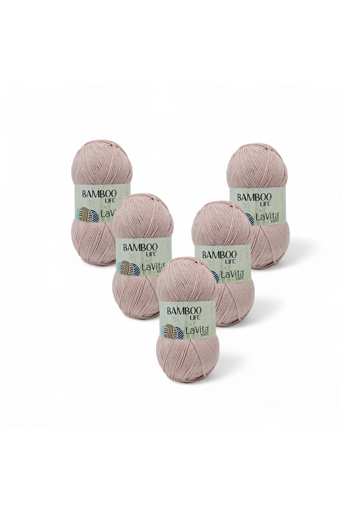 Bamboo Life El Örgü İpi %50 Bambu %50 Akrilik 500gr 5 ADET (4107 PUDRA)