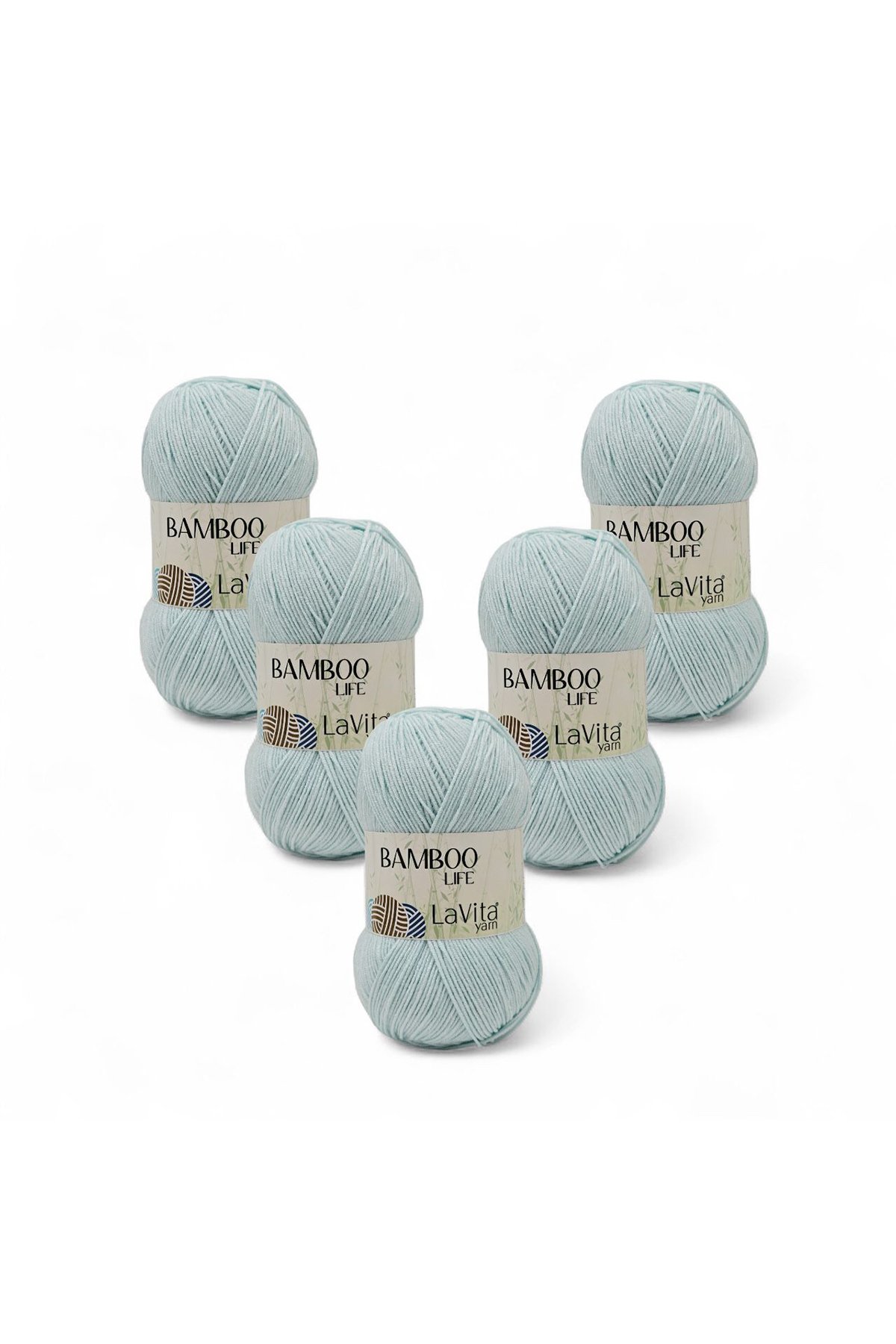 Bamboo Life El Örgü İpi %50 Bambu %50 Akrilik 500gr 5 ADET (5314 AÇIK MİNT)